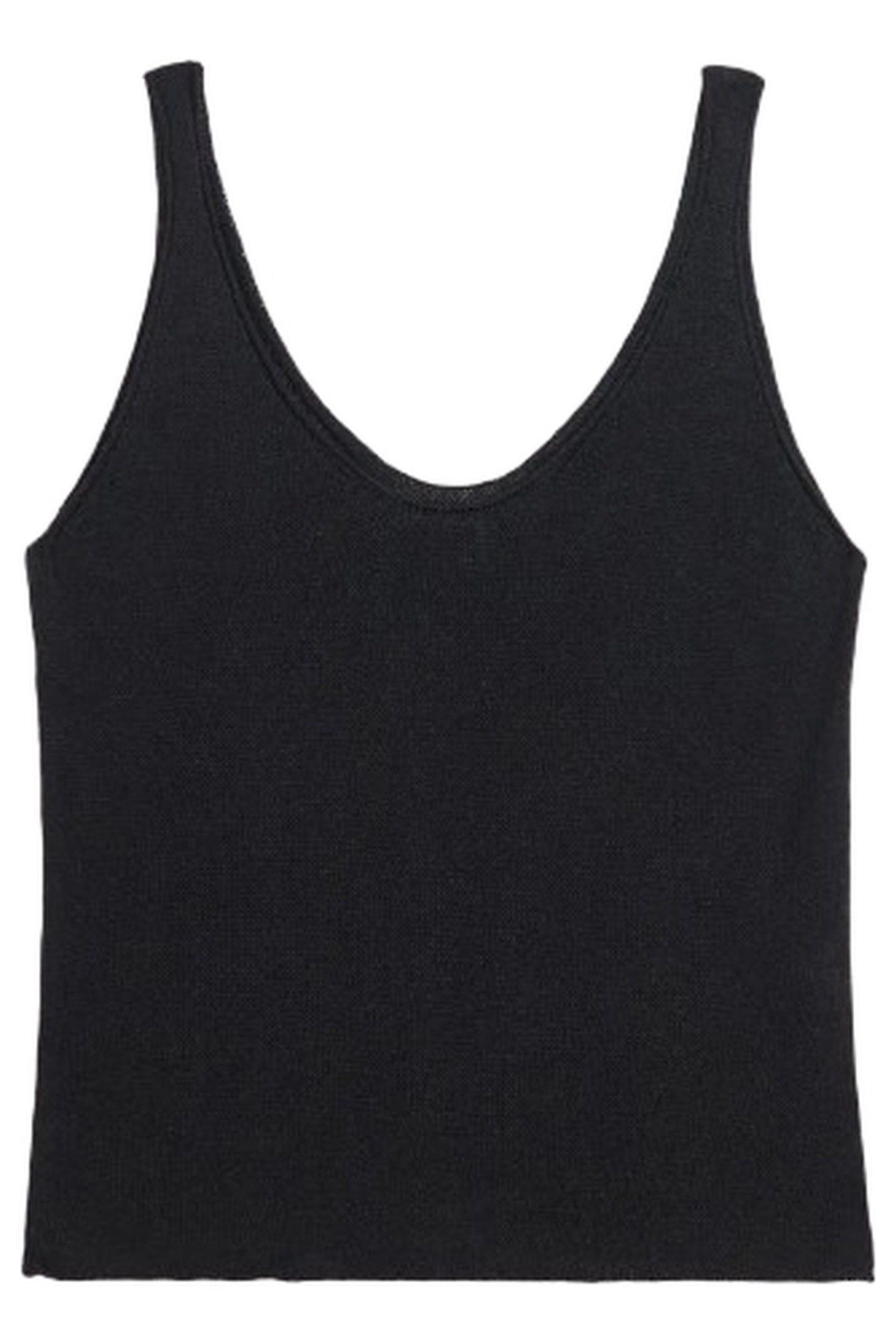 THE BLACK THIN KNIT TANK TOP BLACK 2
