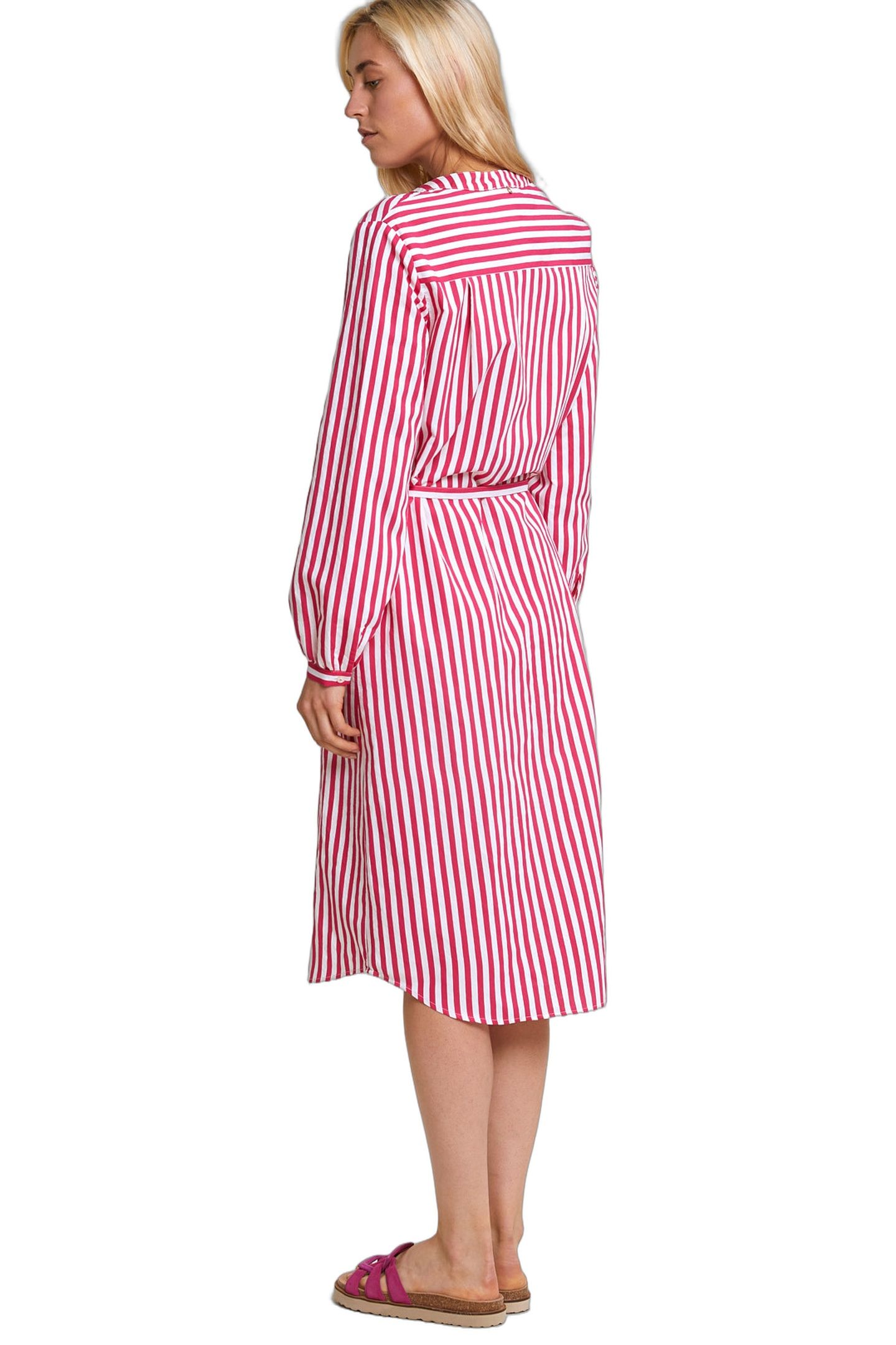 PINK/WHITE STRIPED LOOSE DRESS 3