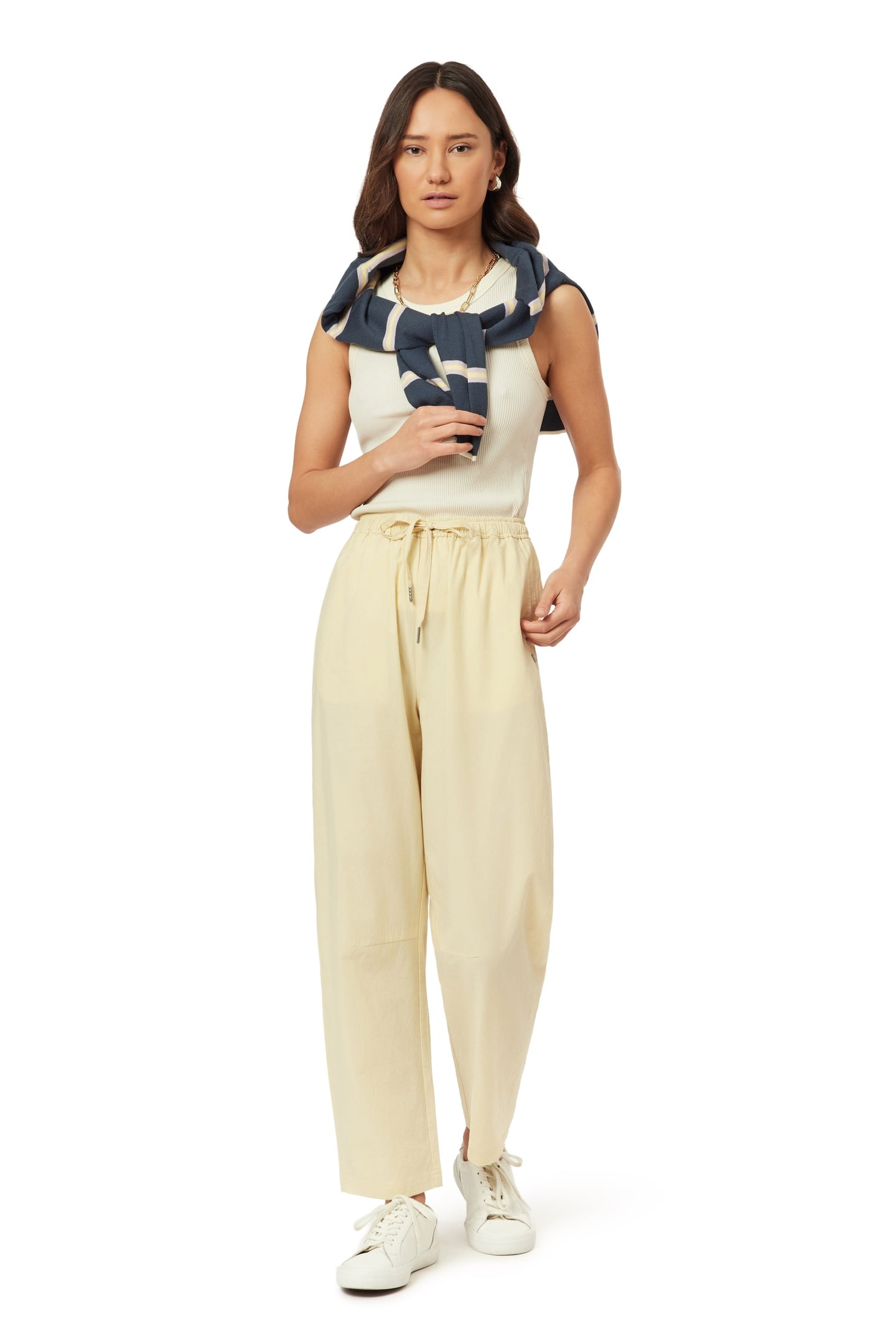 BARREL LEG PANTS CHINO GREEN 4