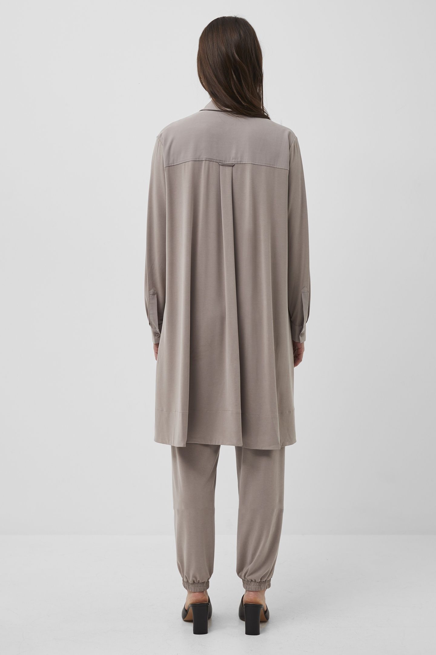 RENYA CUPRO JERSEY LS SHIRT DR WALNUT 3