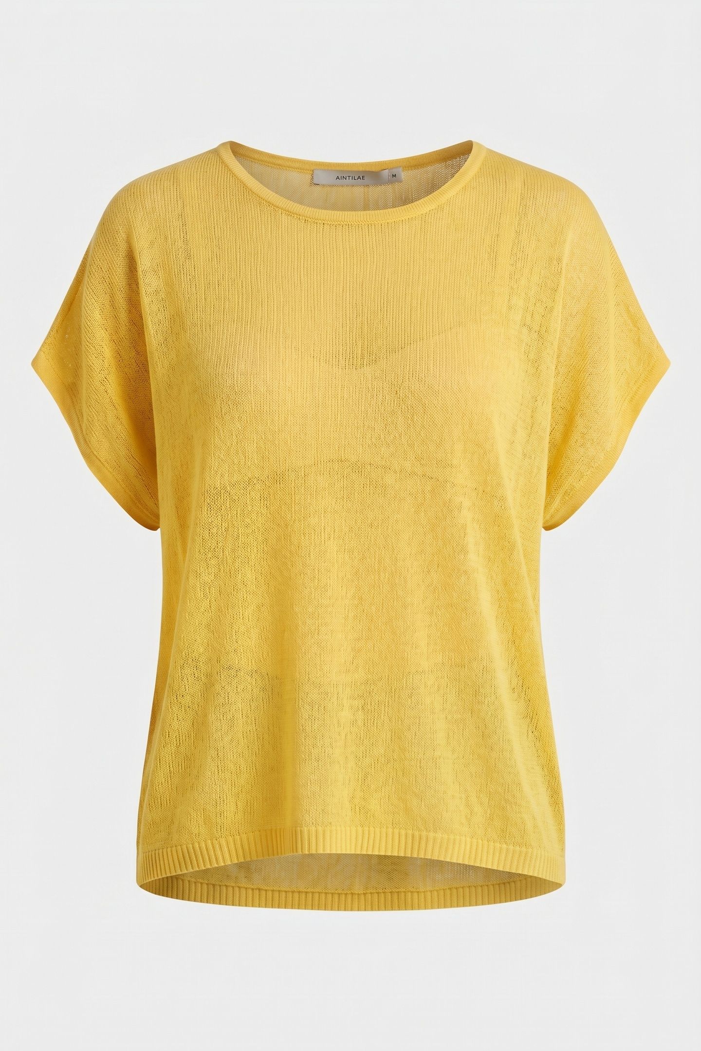 SLEEVELESS TOP REFINED VISCOSE BLEND KNIT YELLOW 3