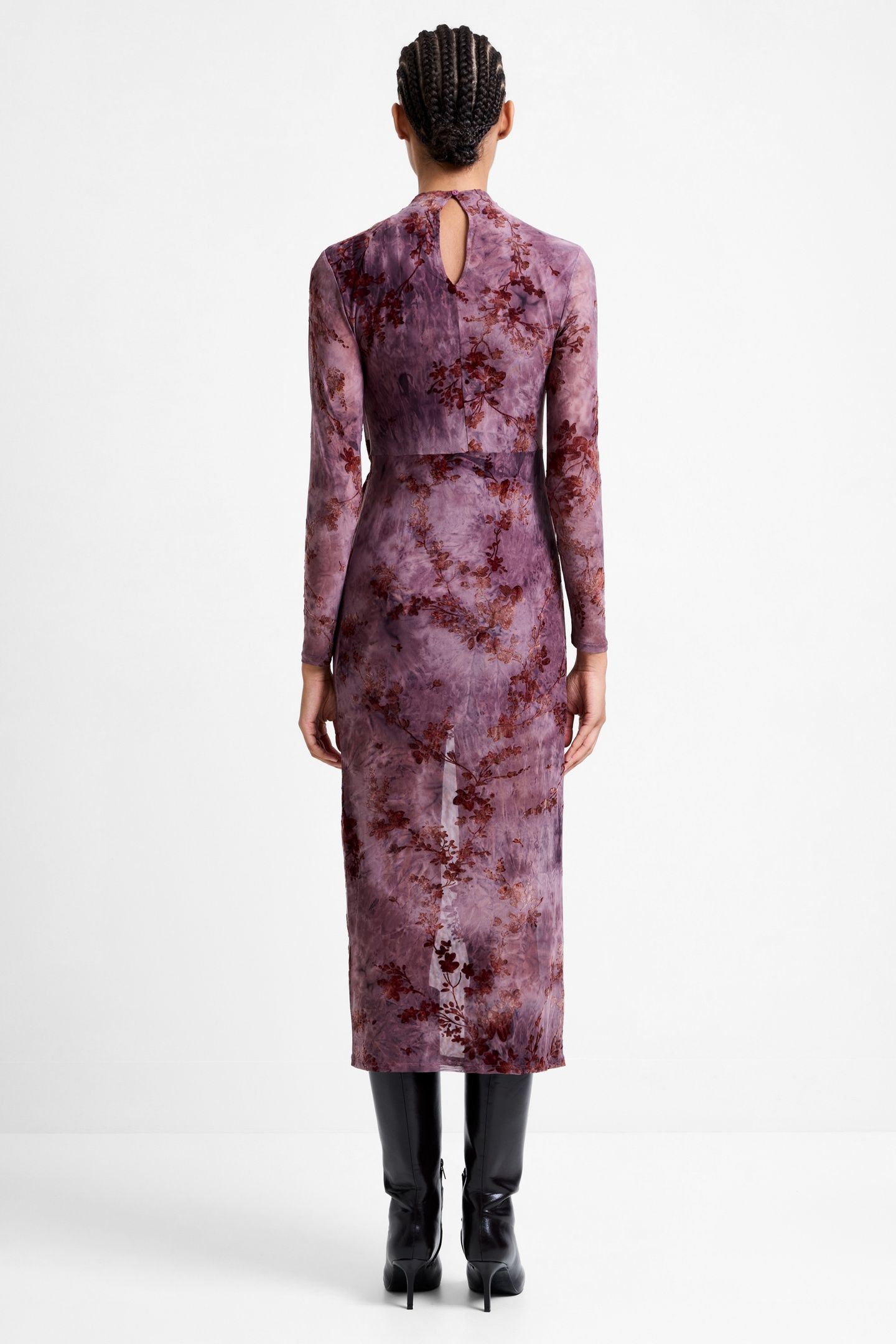 KENNY MESH L/S DRESS MULTI 3
