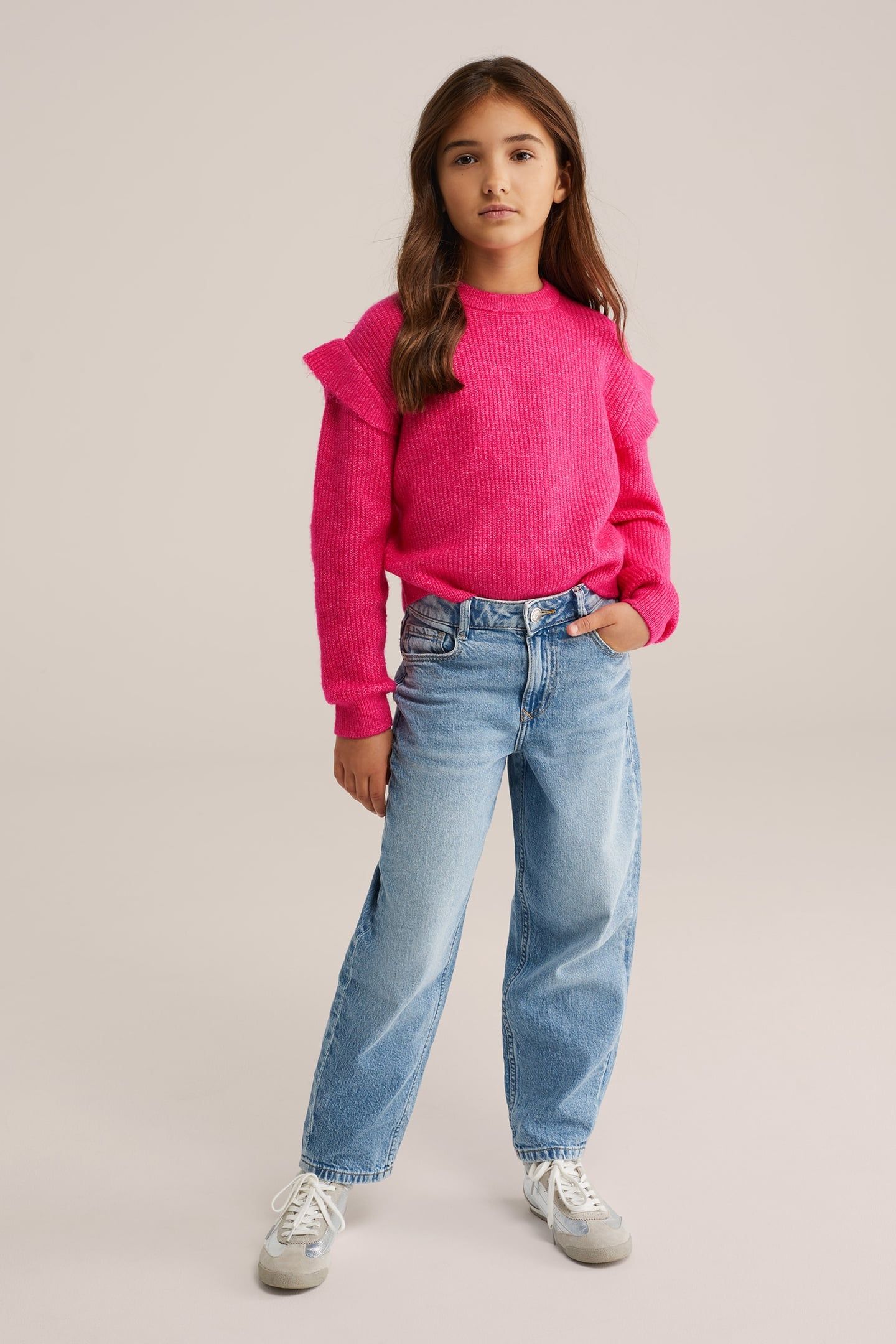 KNITTED PULLOVER BRIGHT PINK 2