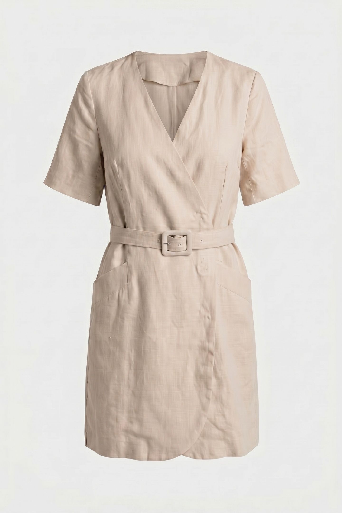 POLINA LINEN DRESS BEIGE 4
