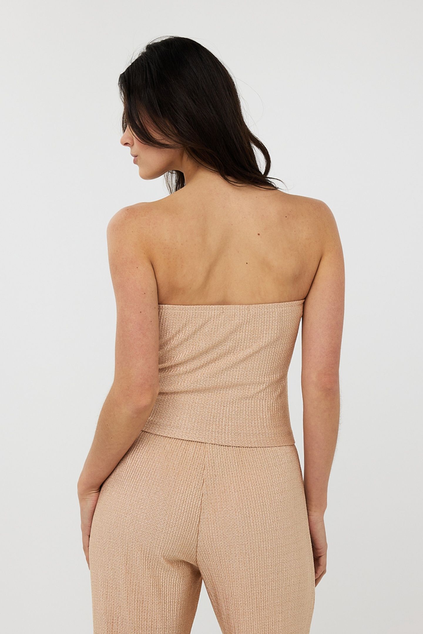 TOP BANDEAU PLISSE GLITTER PRALINE 3