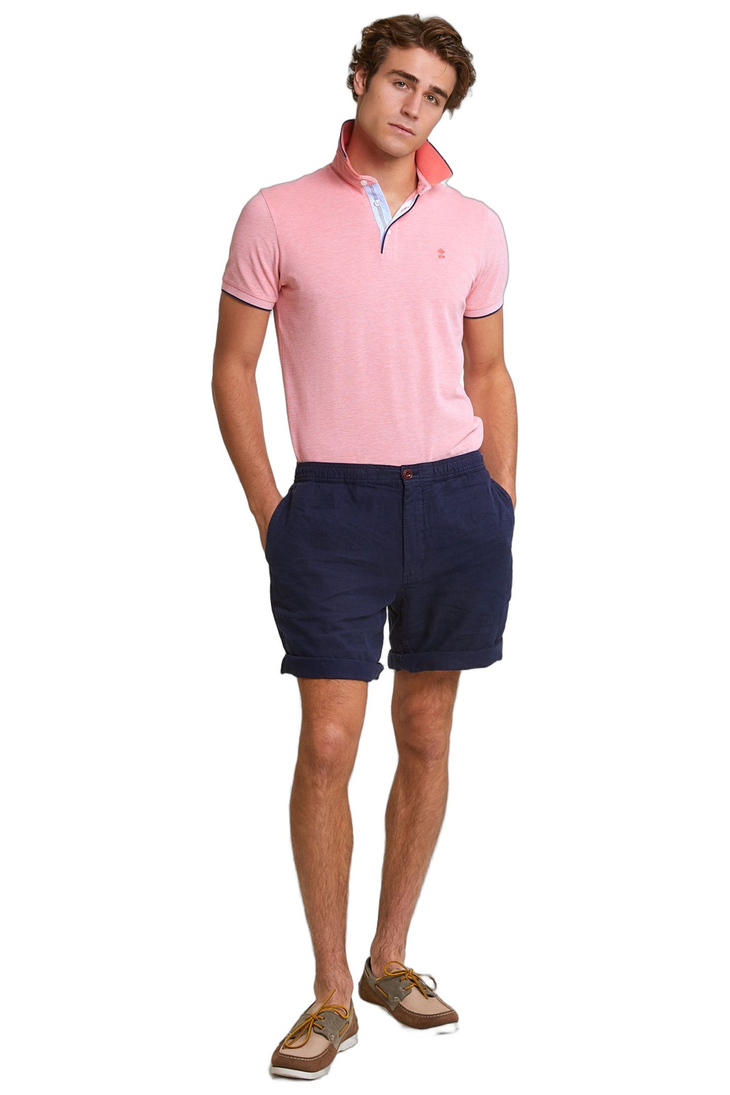 CUSTOM FIT COTTON STRETCH POLO LT SUNSET 2