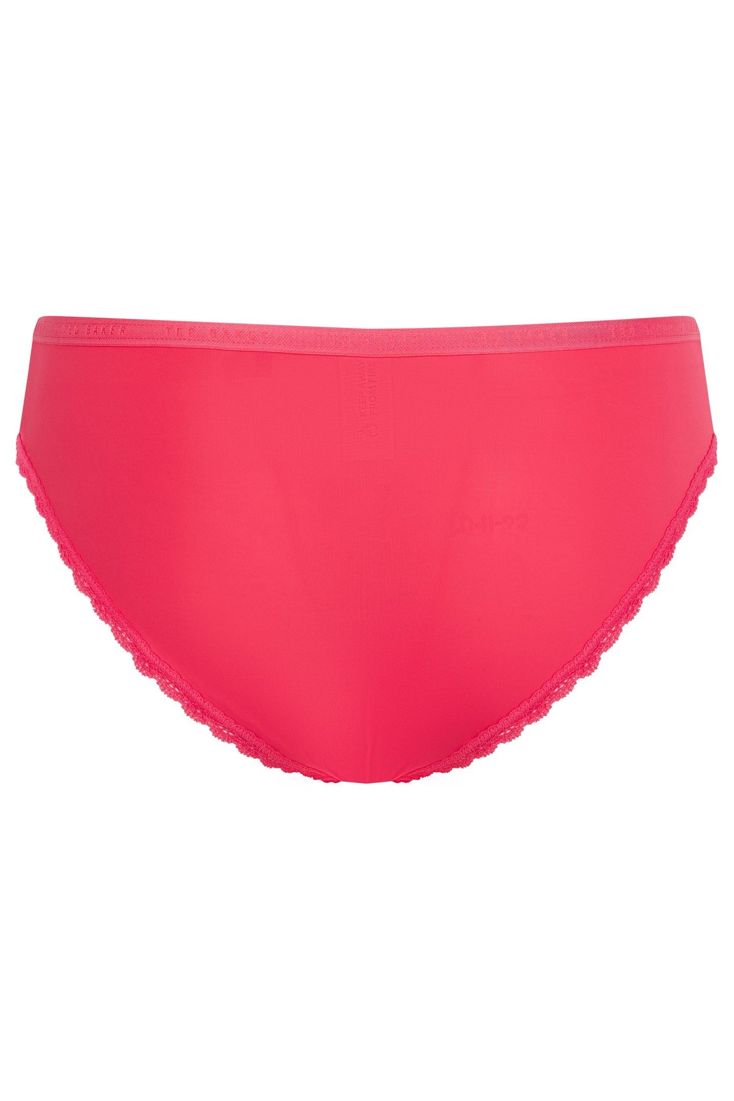 ZARIA 3PK SOLID BRIEF WITH LACE TRIM JET BLACK/EGRET/AZALEA 7
