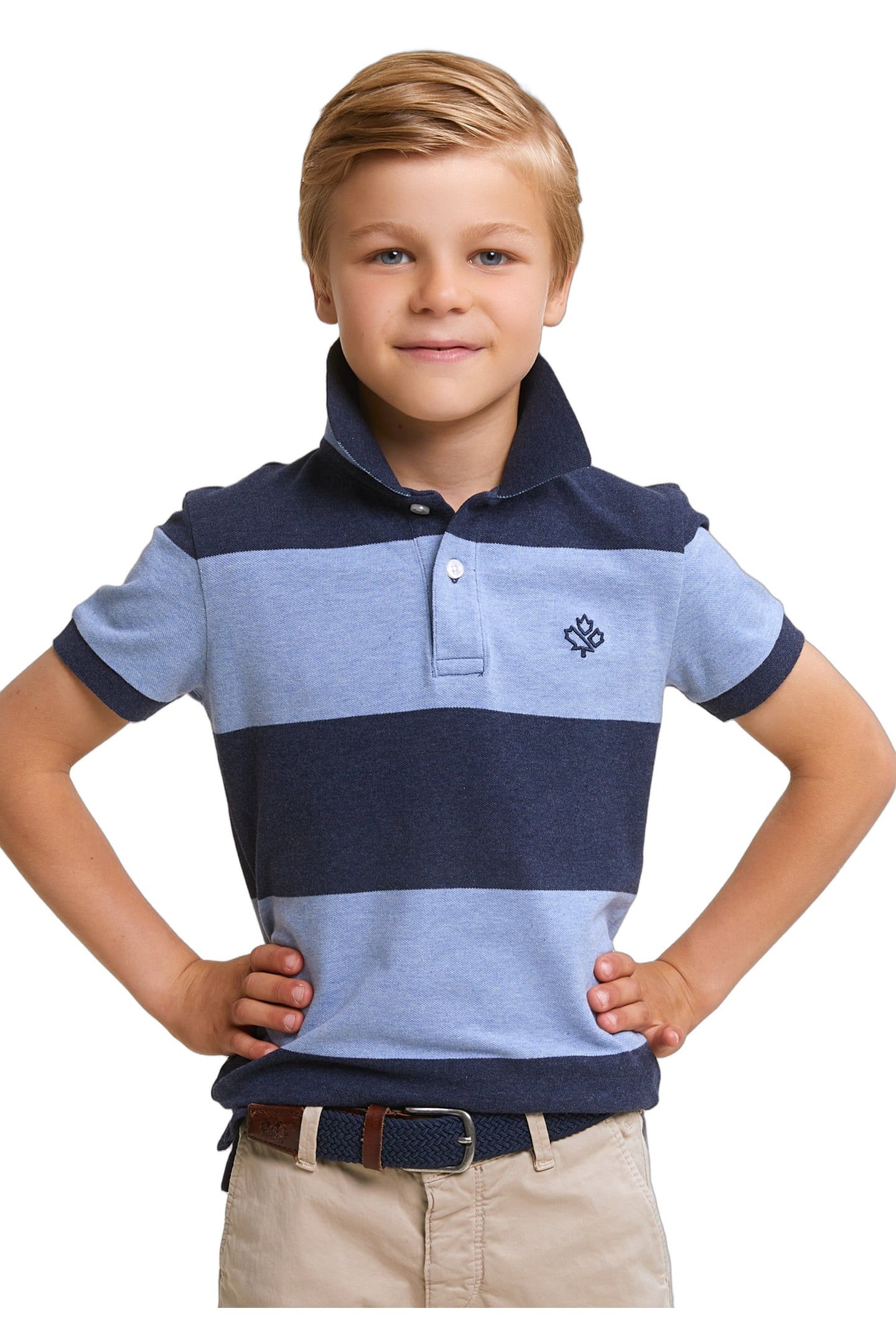 CUSTOM FIT STRIPED STRETCH POLO NIGHT BLUE MIX/SEASHORE MIX 1