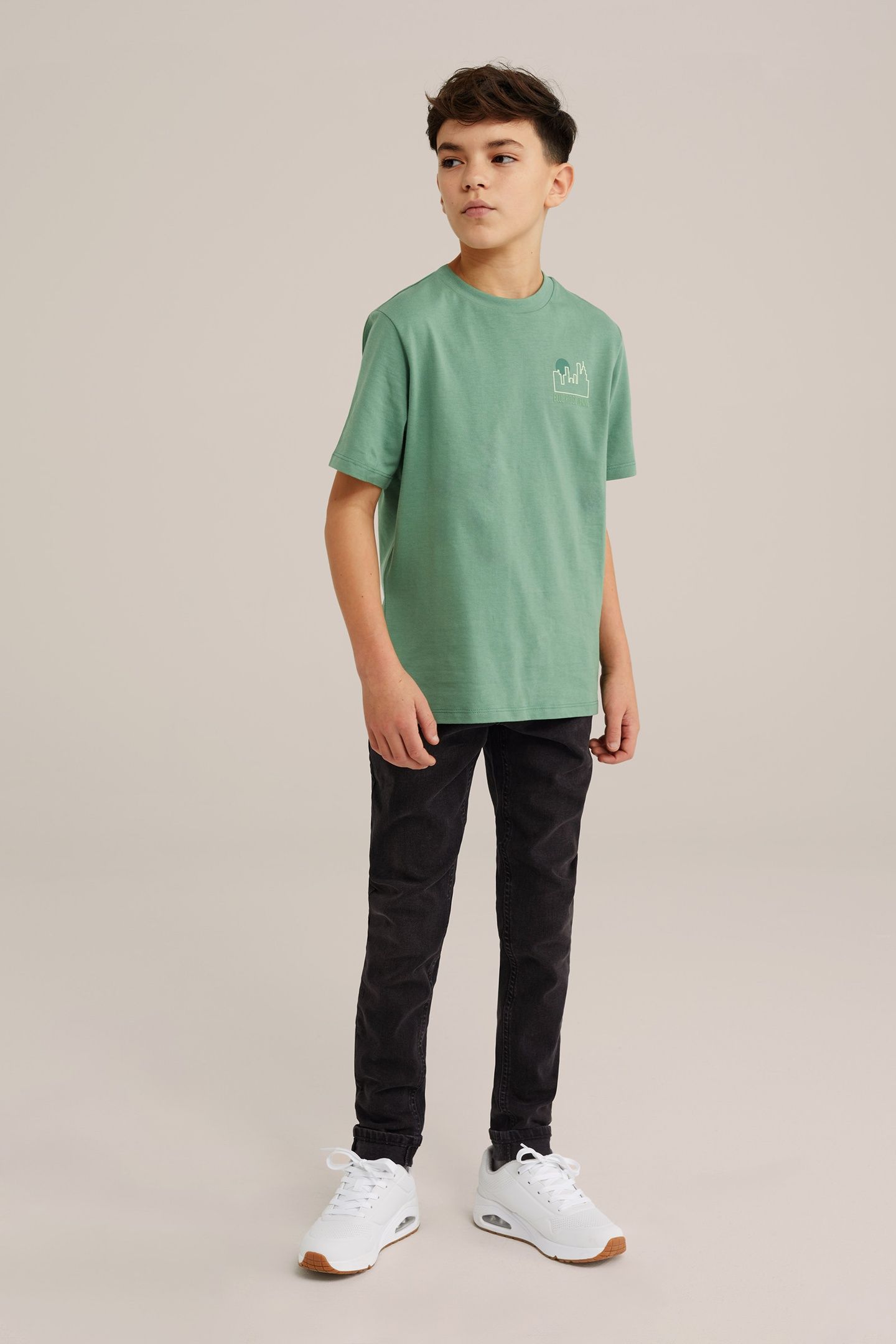 5-POCKET MID WAIST DARK GREY 2