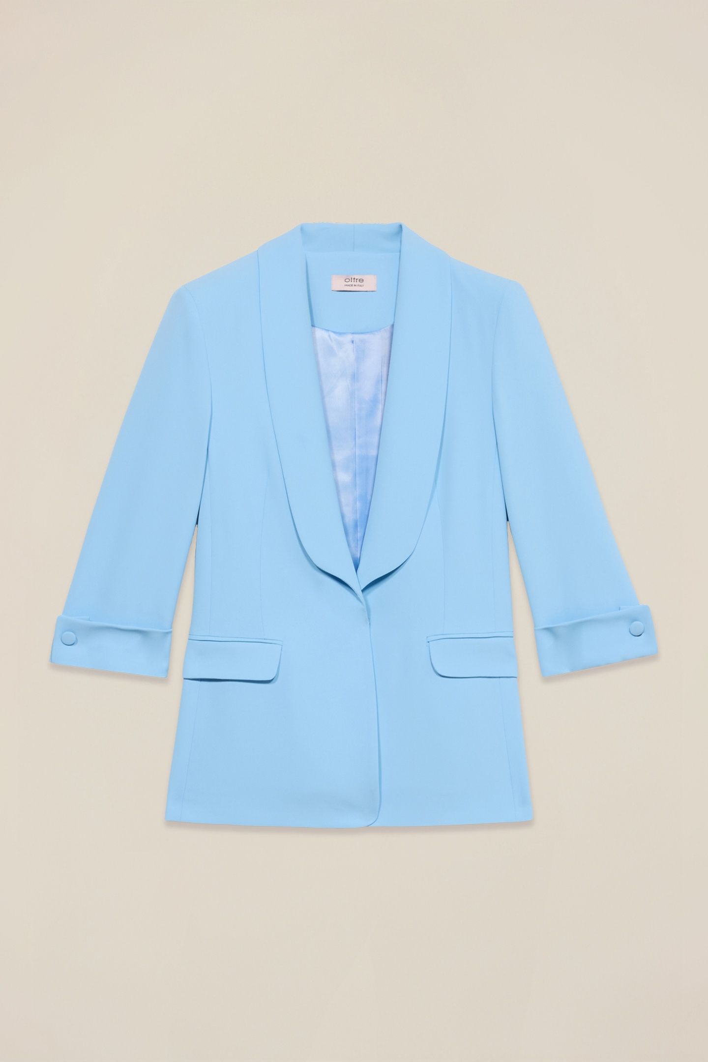 BLAZER WITH THREE-QUARTER SLEEVES LIGHT BLUE 3