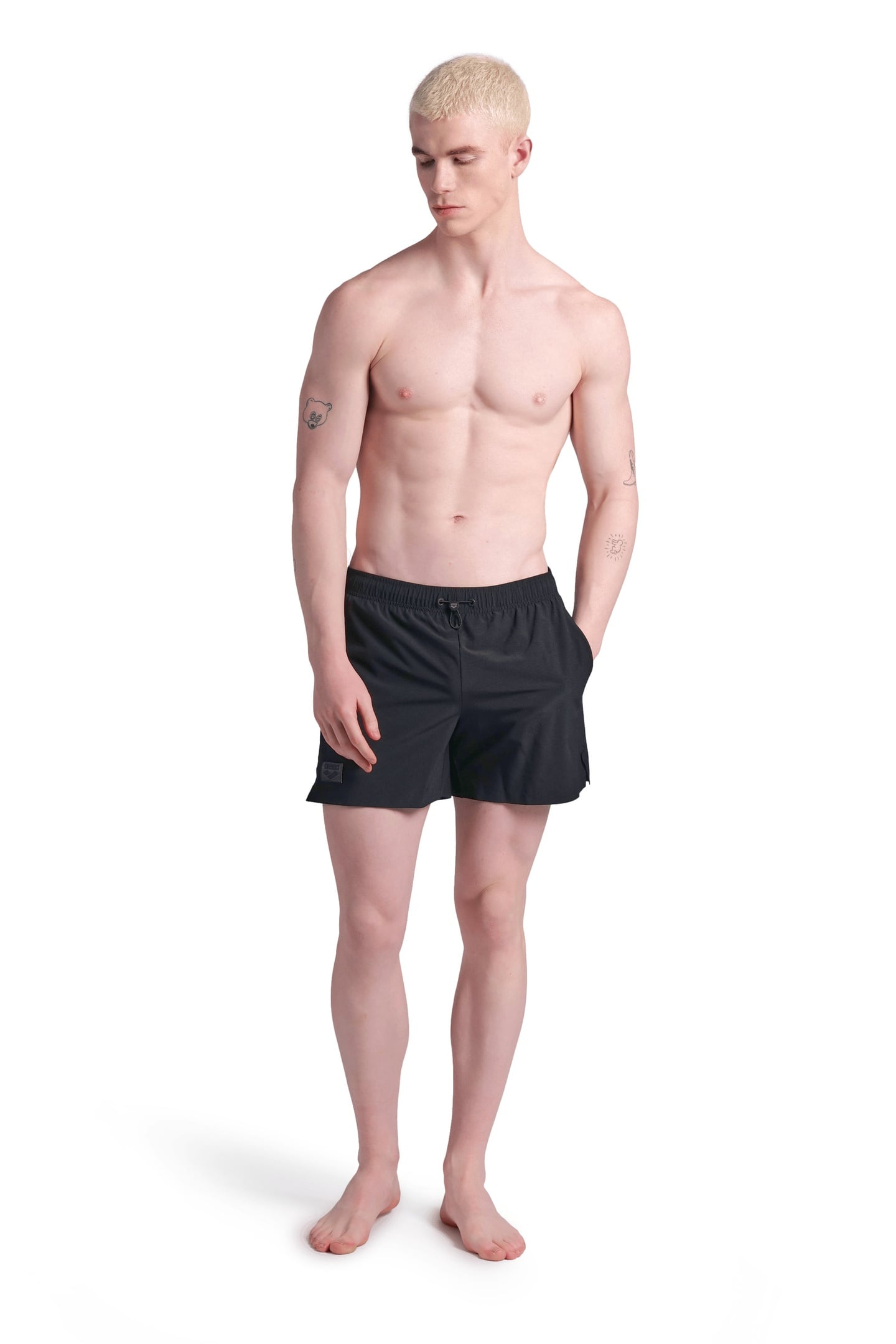 EVO BEACH SHORT SOLID BLACK 1
