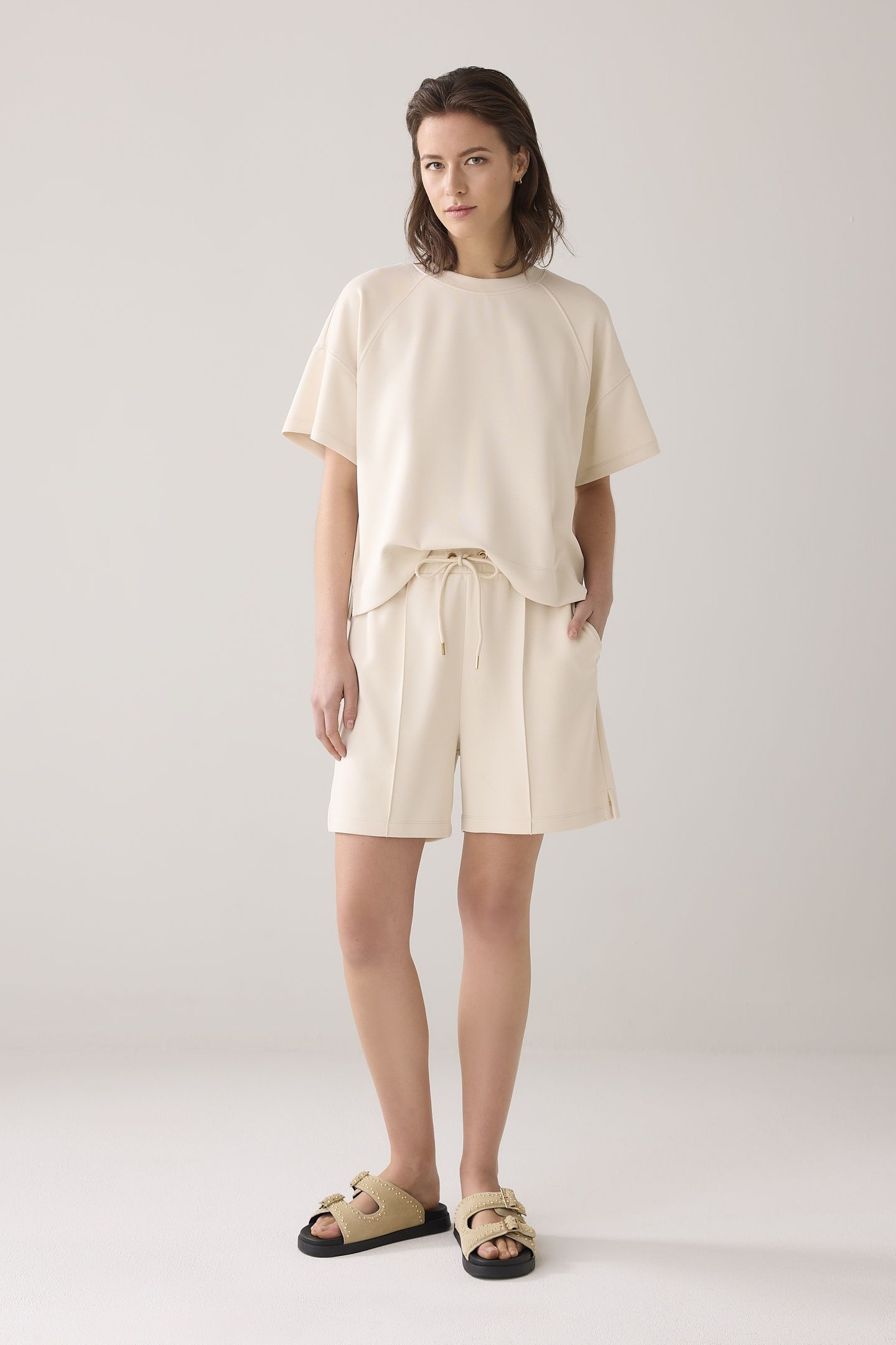 SHORTS WASHED MODAL SCUBA IVORY 1