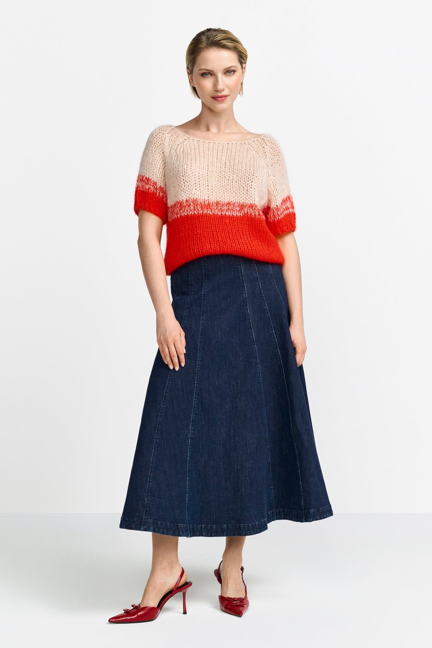 BICOLORED SHORT SLEEVE SUNSET RED 1
