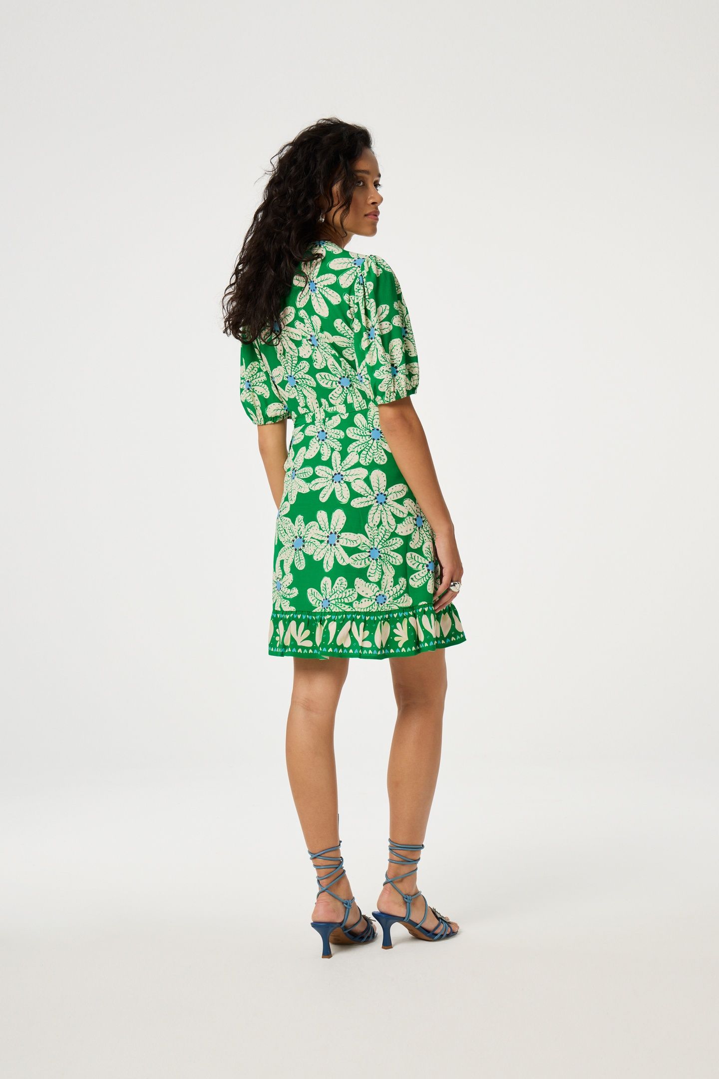 ARIEL DRESS GREEN GLOW/POOL BLUE 2