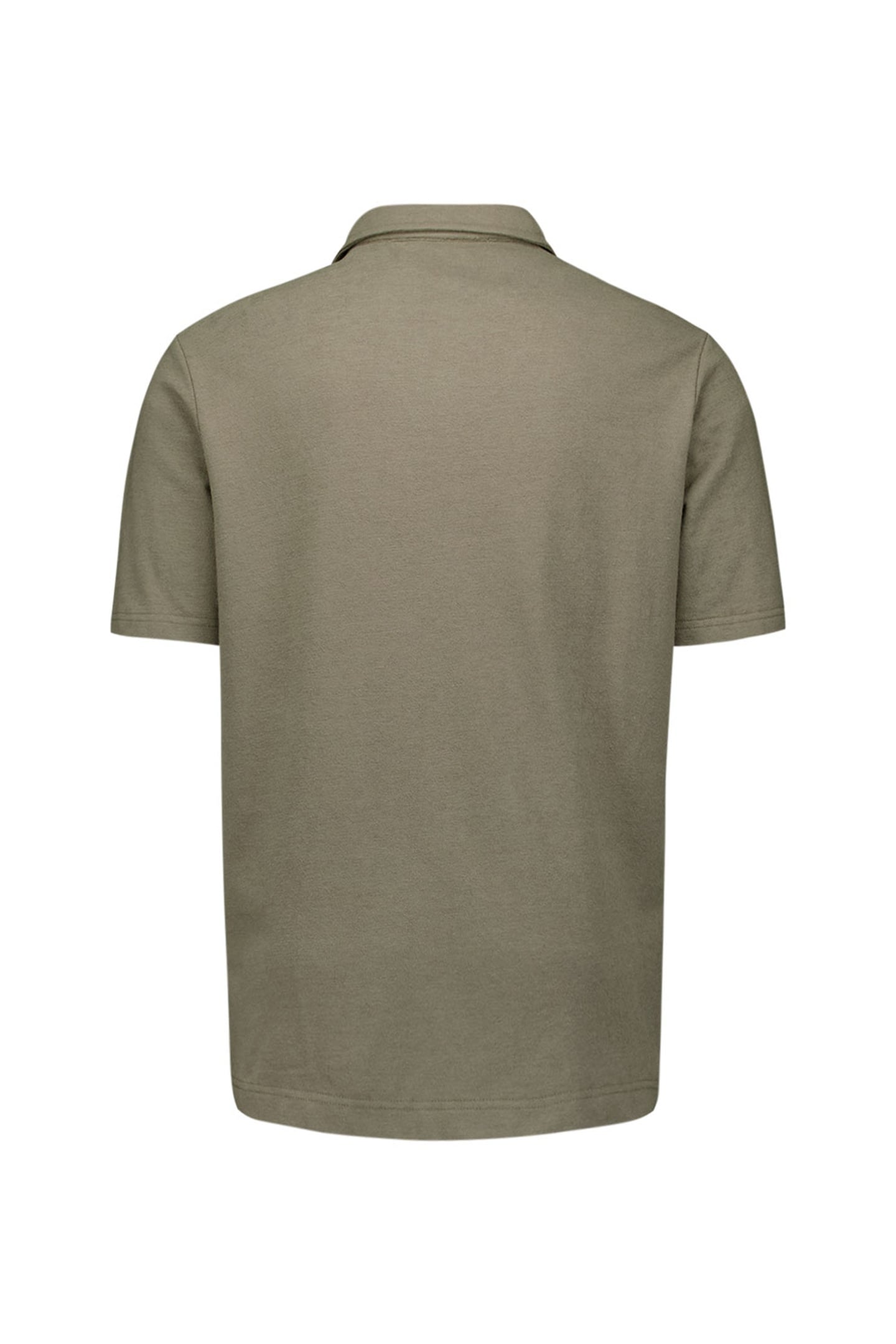 SHIRT SHORT SLEEVE JERSEY REVERS COLLAR SOLID TERRY DARK MOS 6