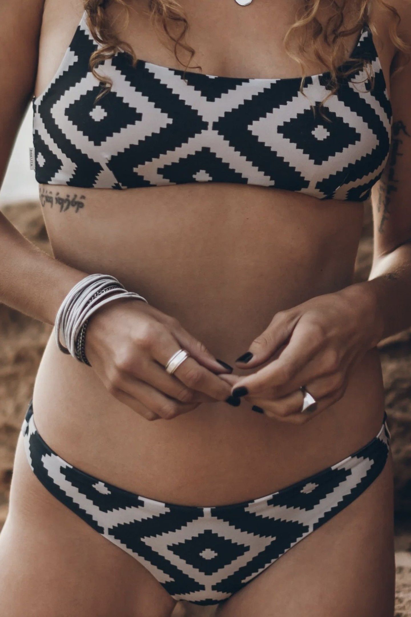 THE PRINTED BIKINI BOTTOM WHITE 3