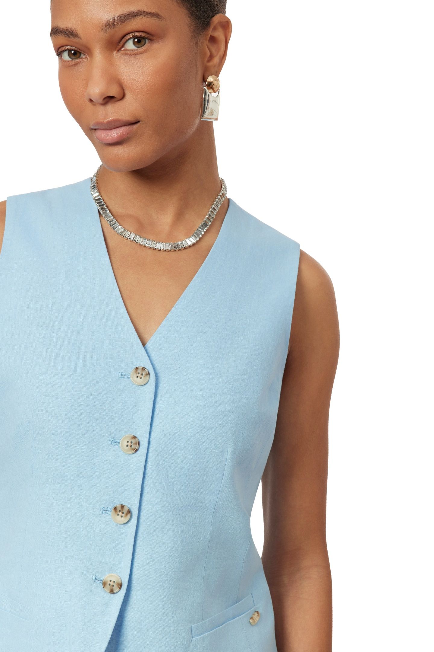 LONG LINE VEST CERULEAN 6