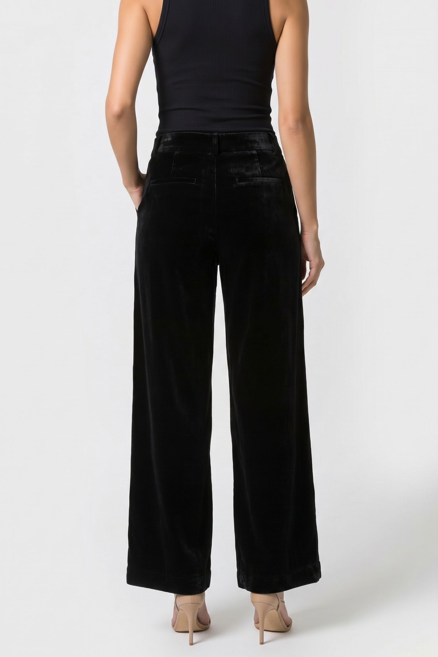 ISOLINE VELVET TROUSERS BLACK 2