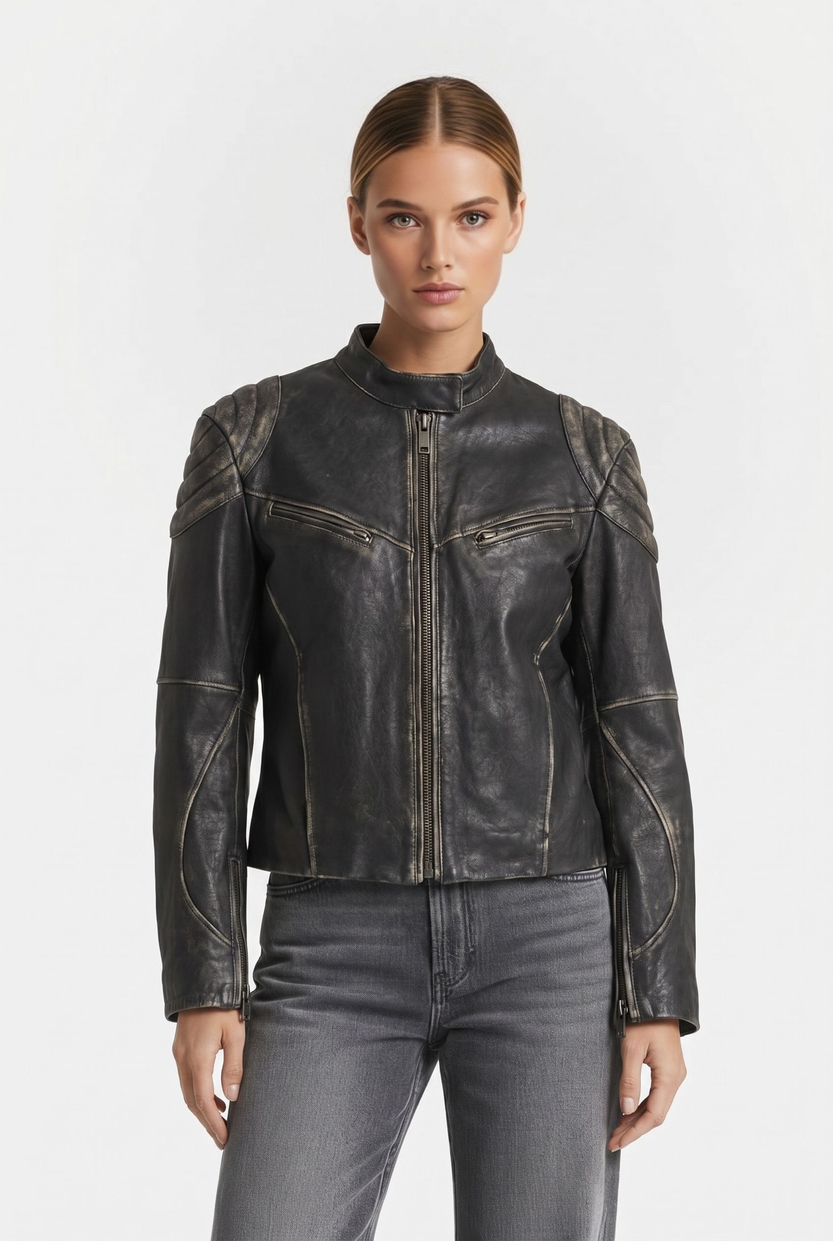 MARIETTE LEATHER JACKET BLACK 1