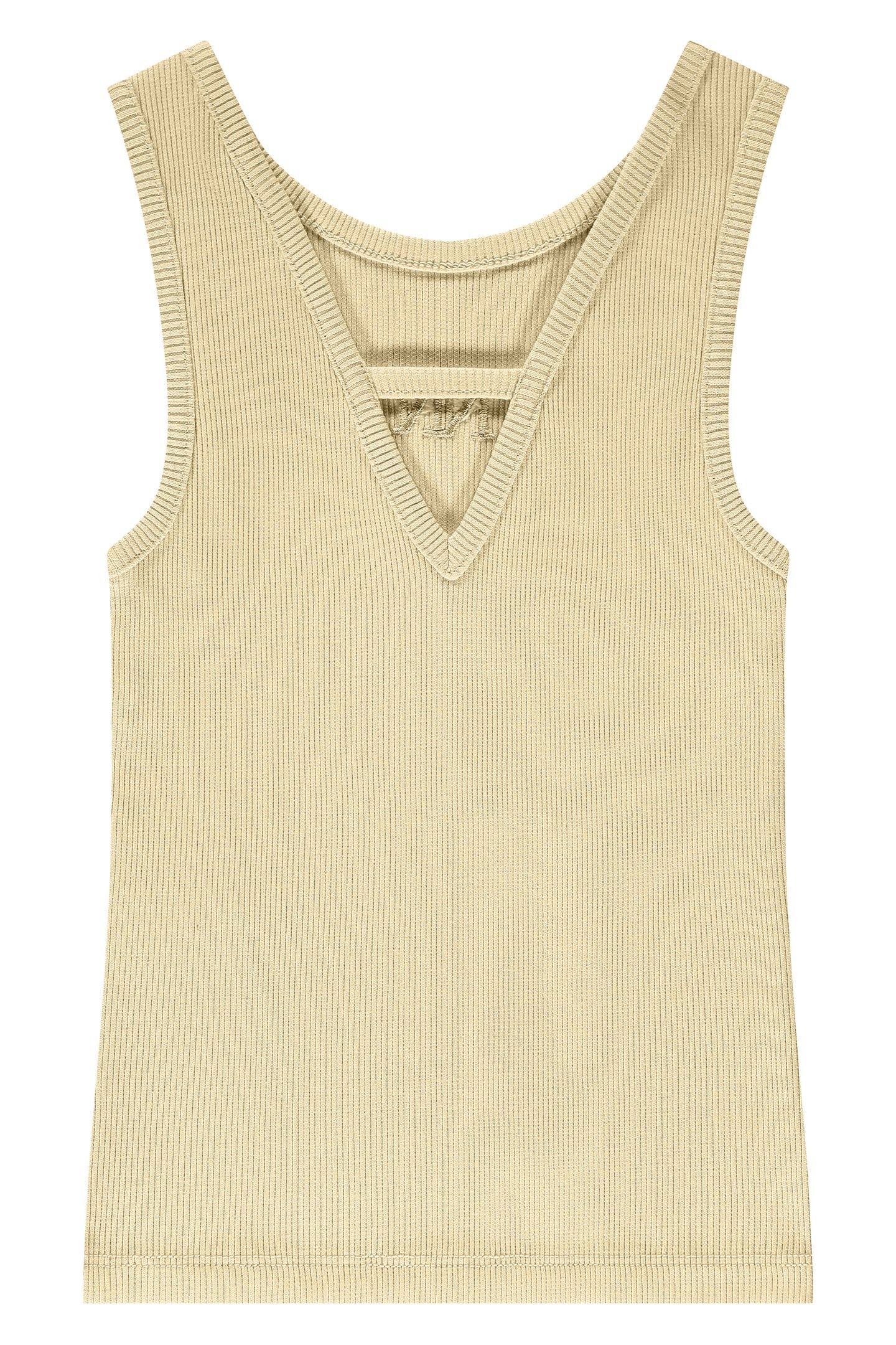 BELLE BACK RIB TOP SOFT YELLOW 2