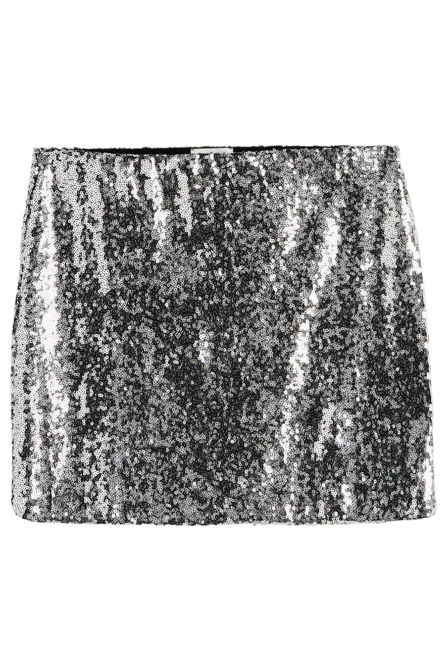 THE DARK MINI SEQUIN SKIRT DARK SILVER 3