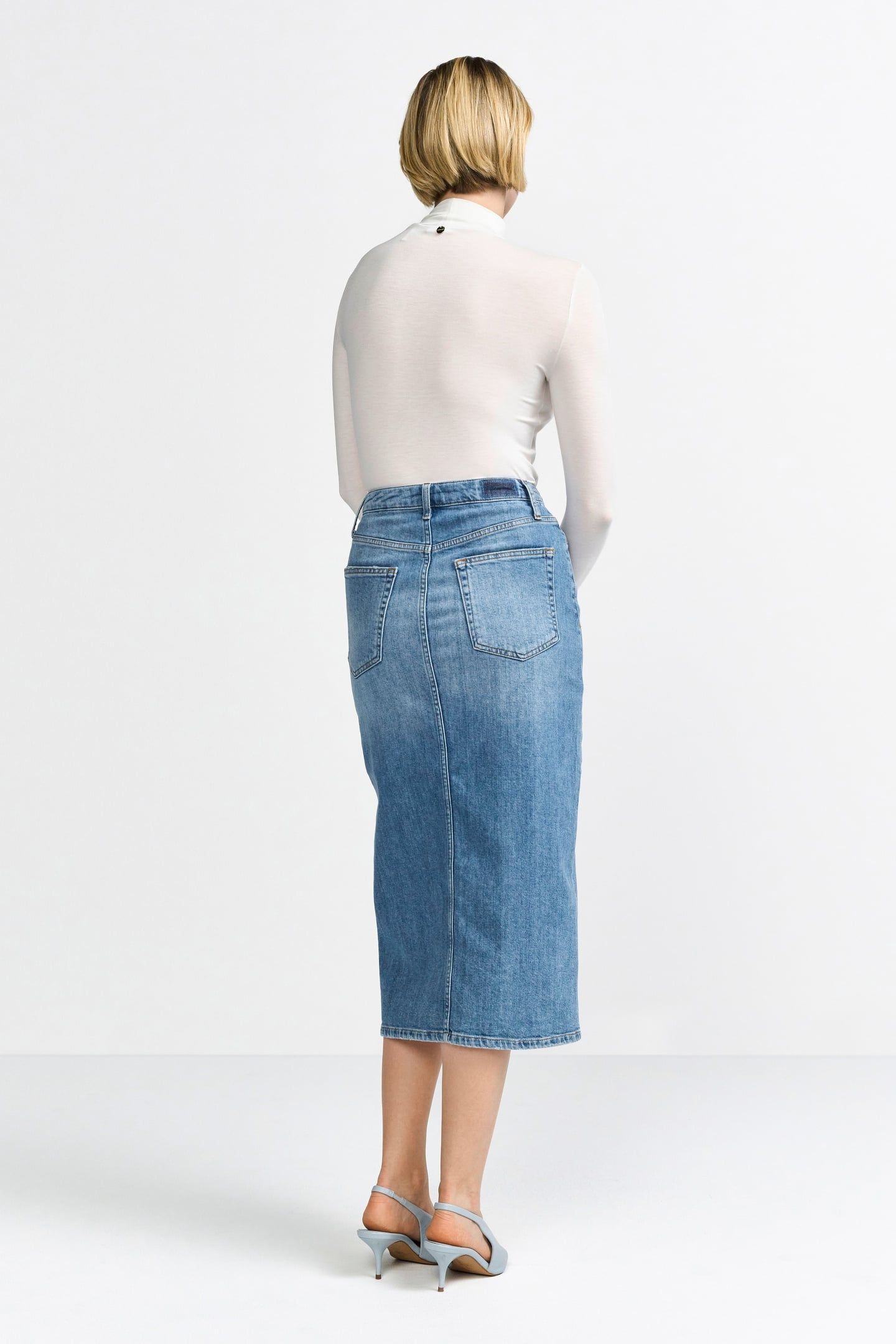BLUE DENIM SKIRT DENIM BLUE 3