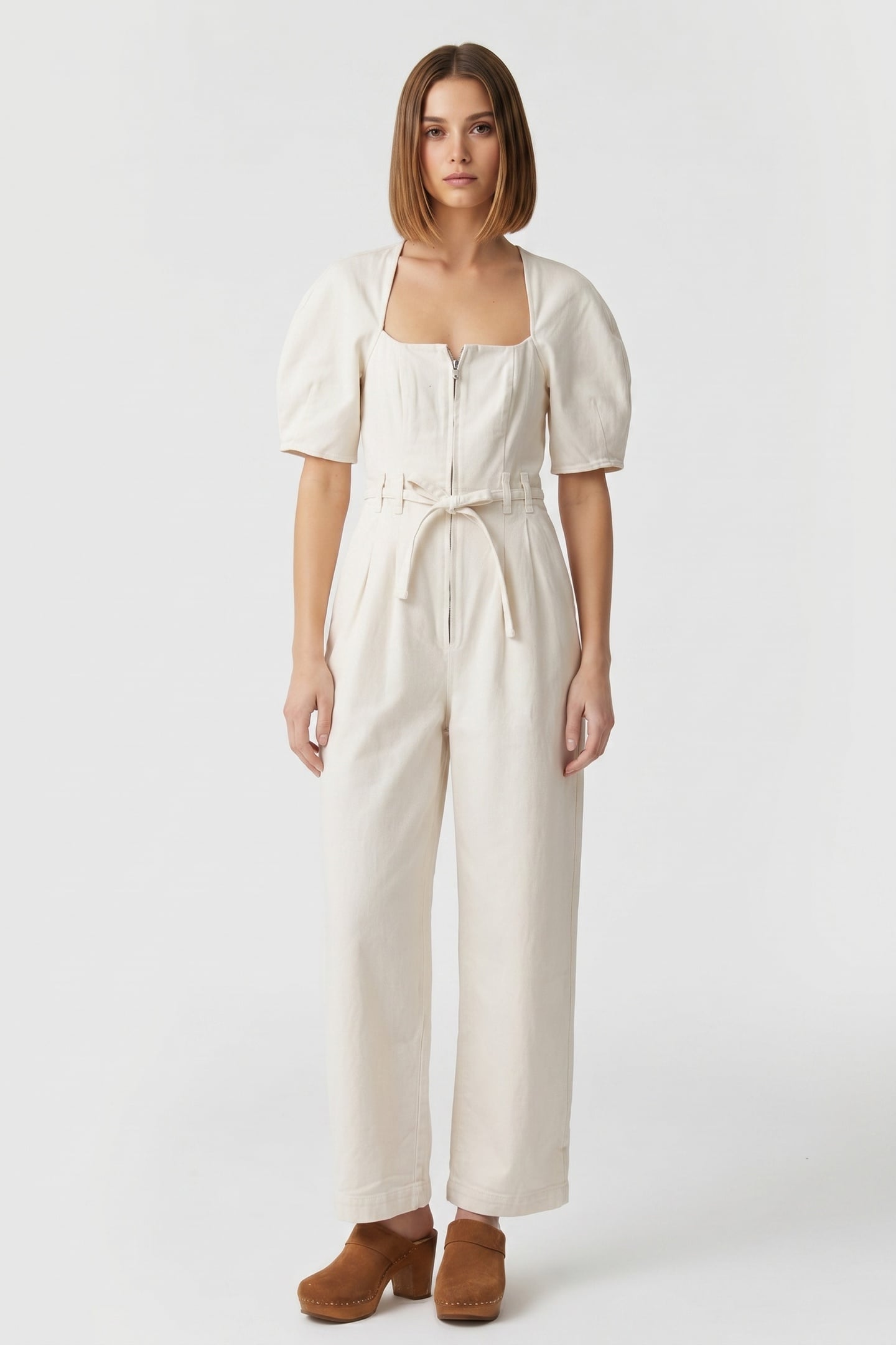 OLIVE JUMPSUIT WHITE 1