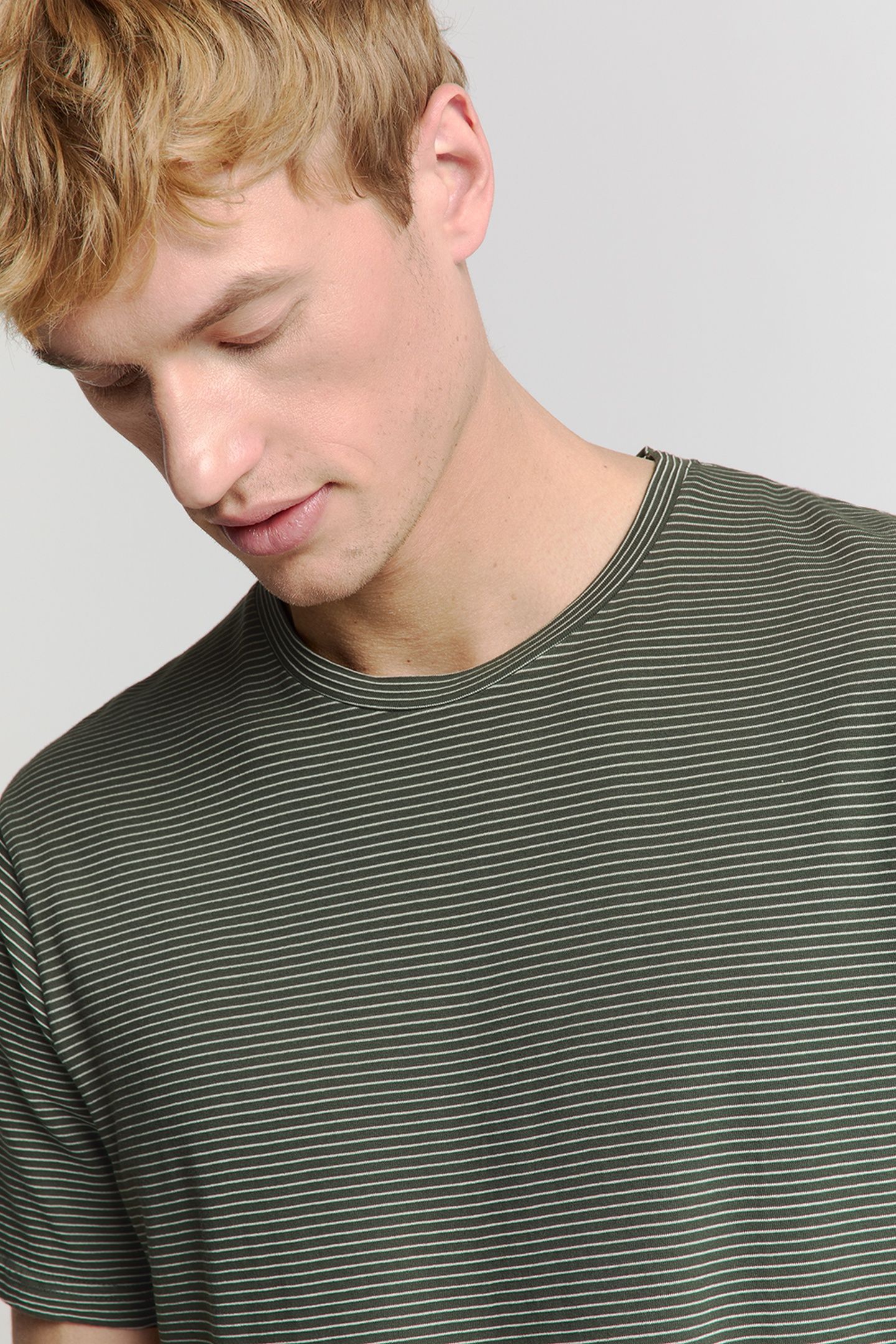 T-SHIRT CREWNECK STRIPES DARK STEEL 6