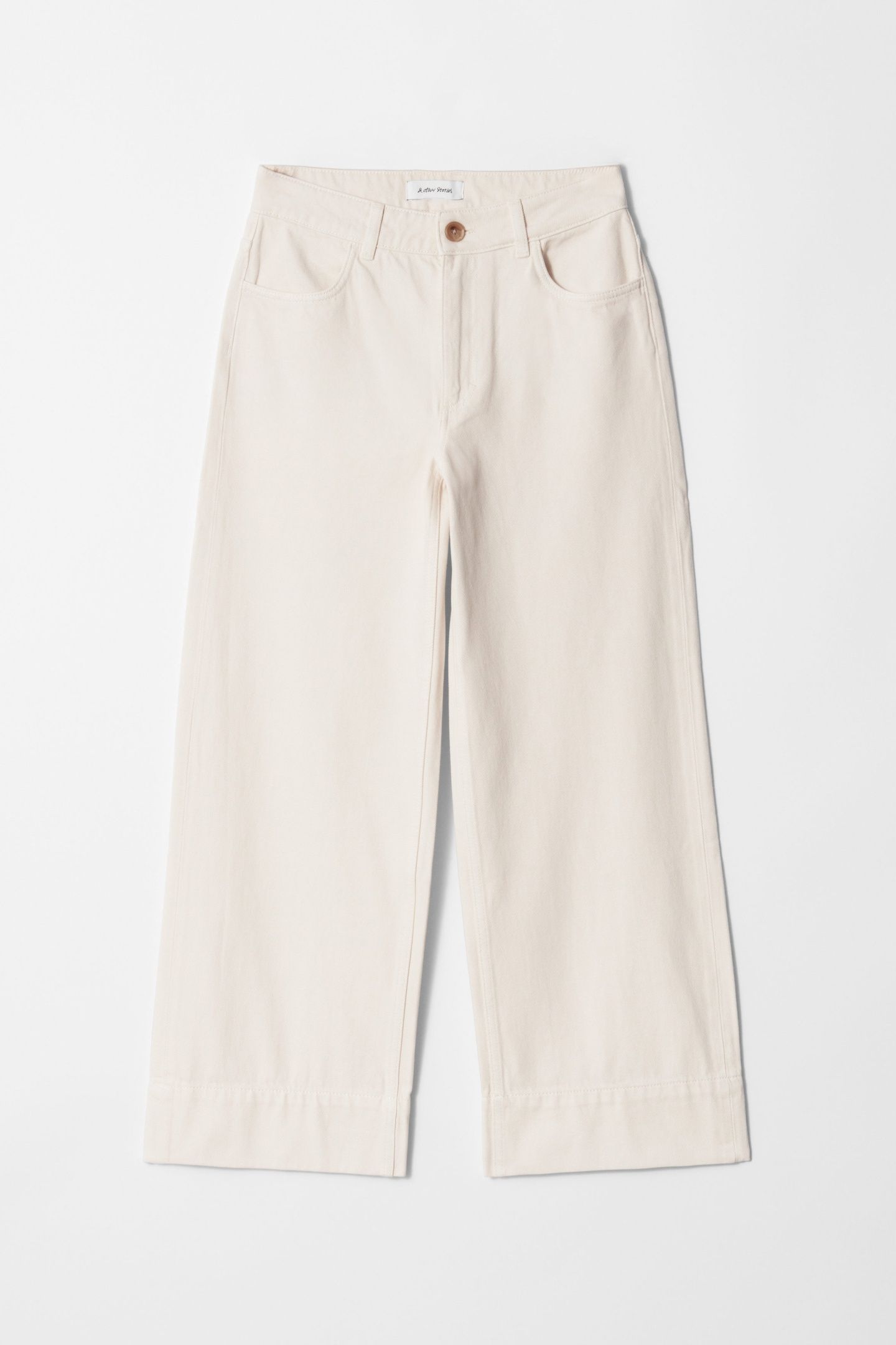 ARWA DENIM TROUSERS WHITE 1