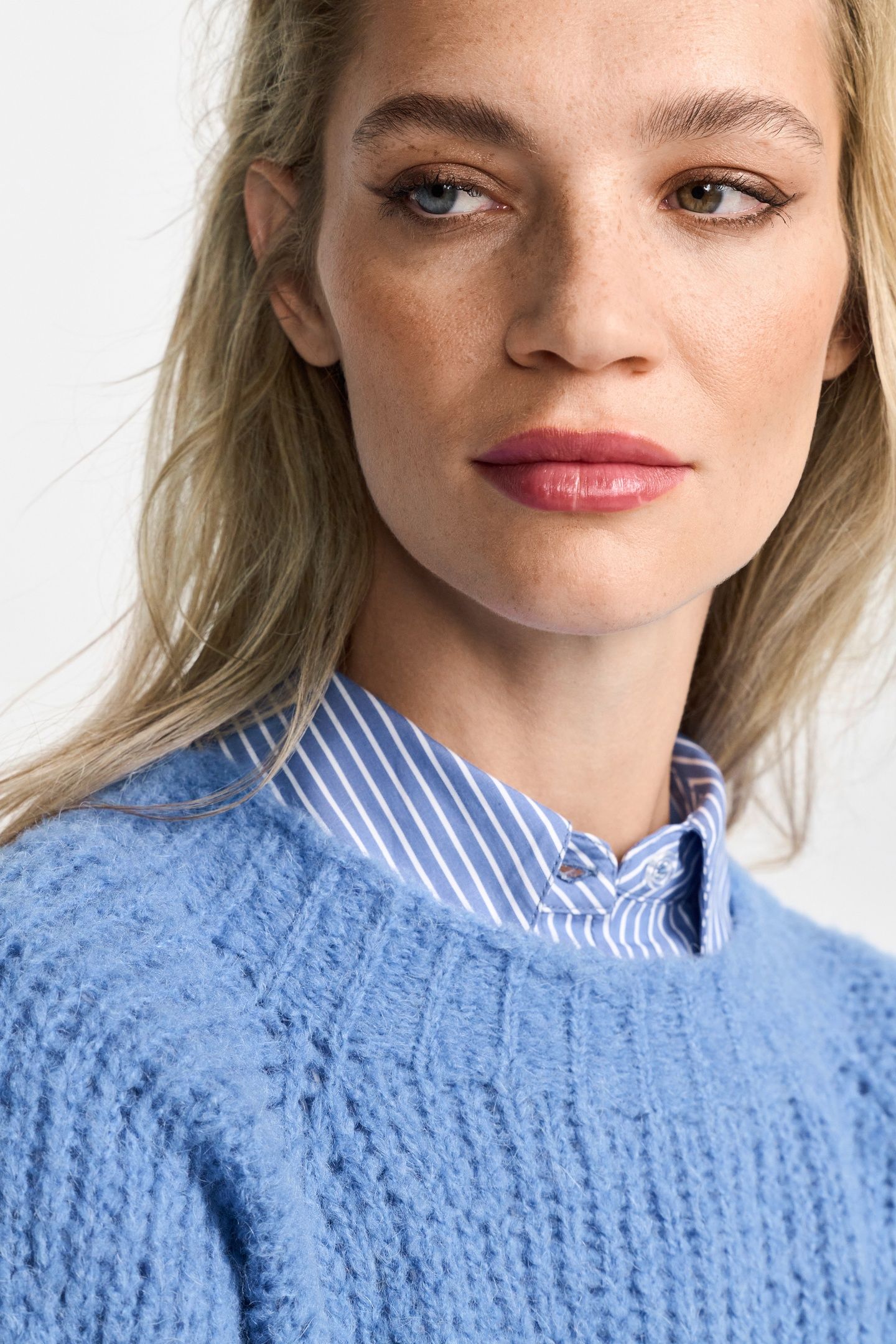 CHUNKY HANDKNIT LOOK PULLOVER OCEAN BLUE 3