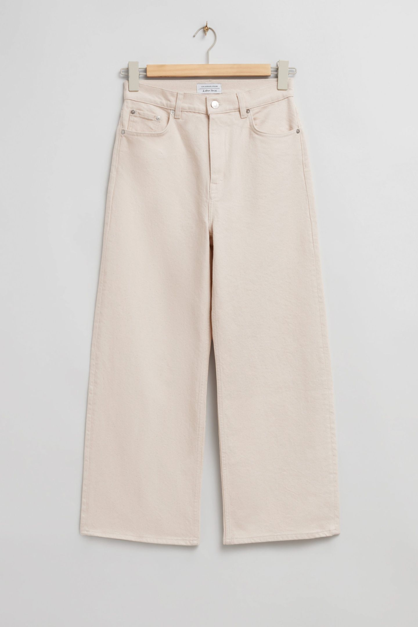 WIDE CUT CROP BEIGE 1