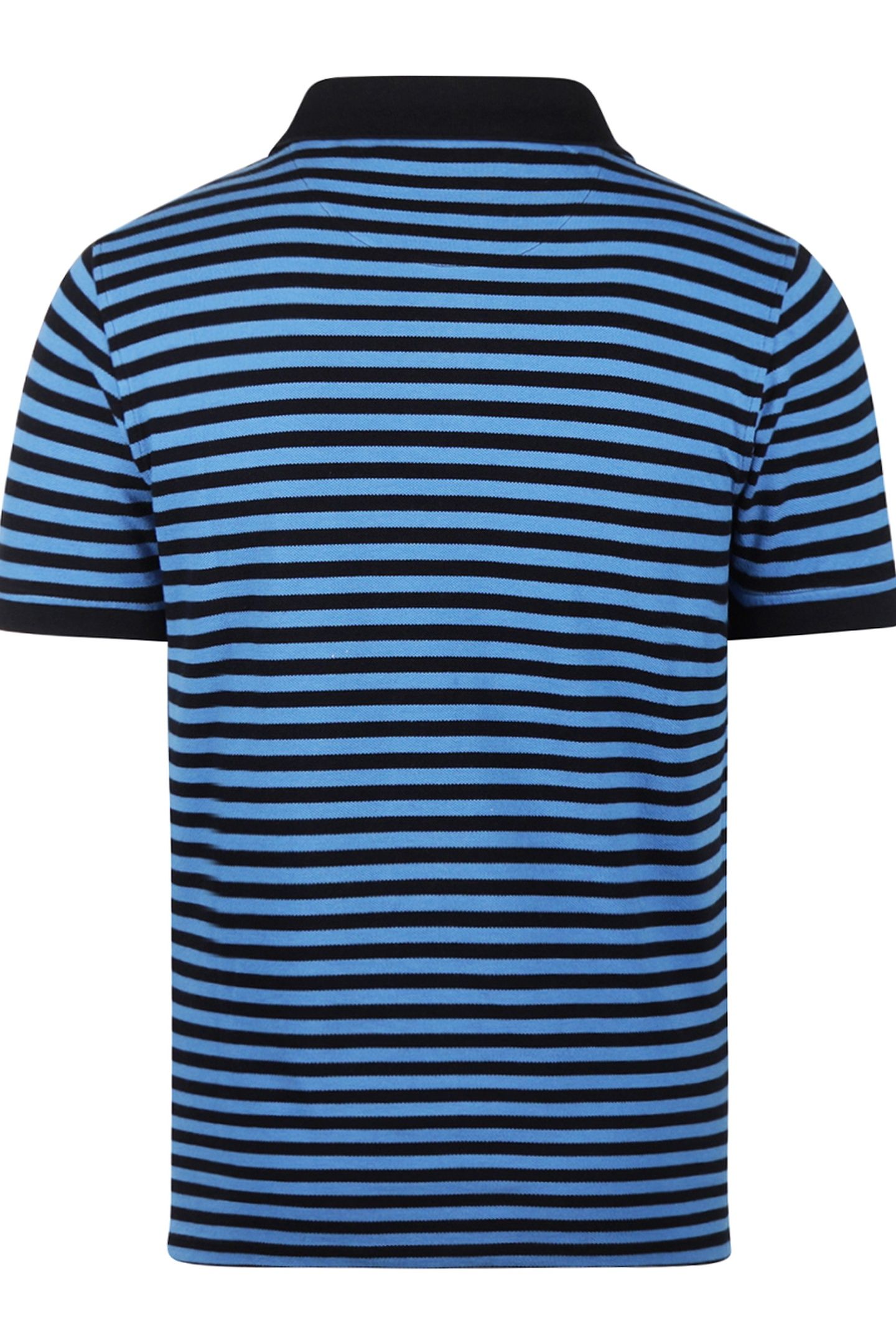 PIQUE STRIPE POLO MEDIUM BLUE 4