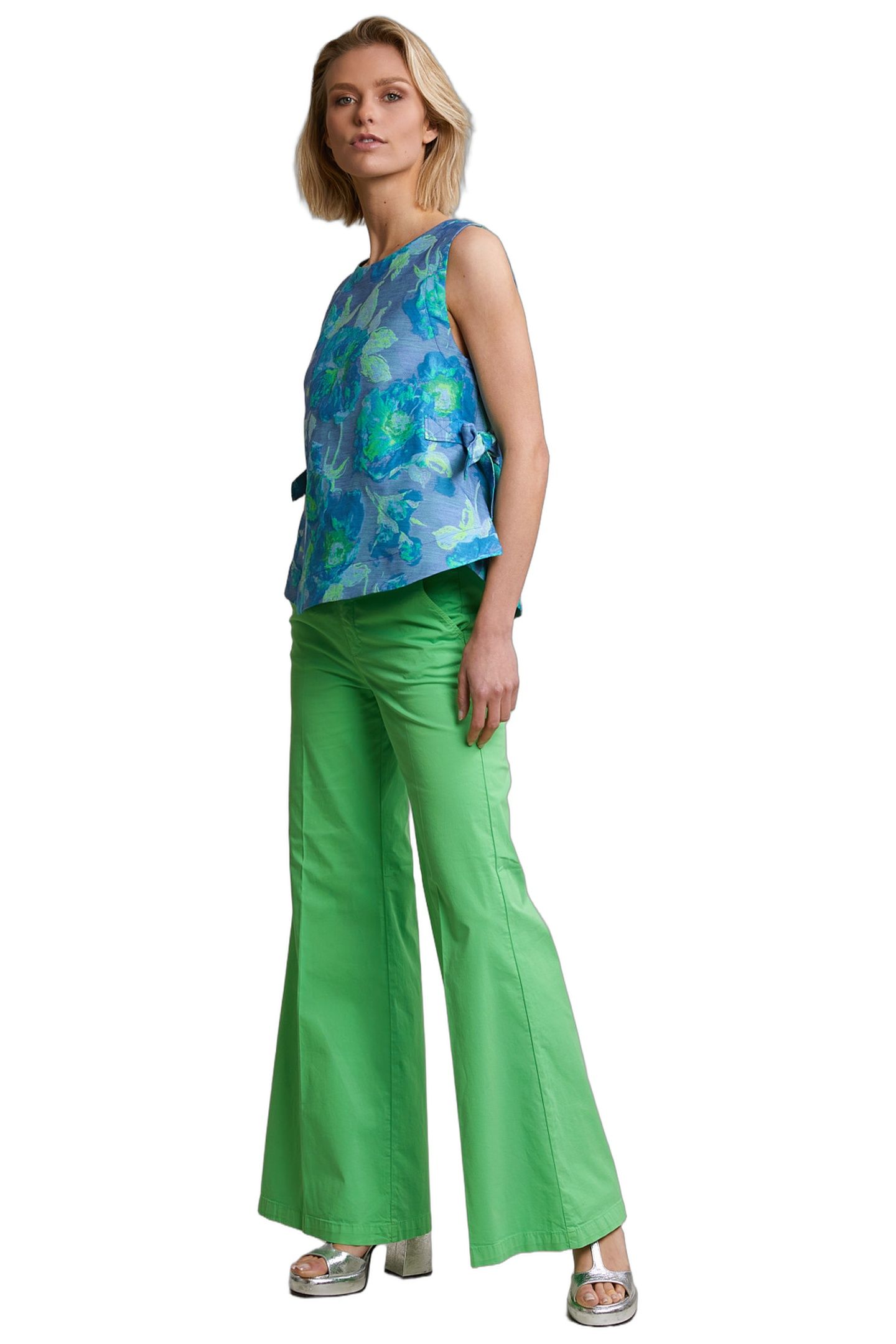 GREEN BASIC LONG STRETCH PANTS 2