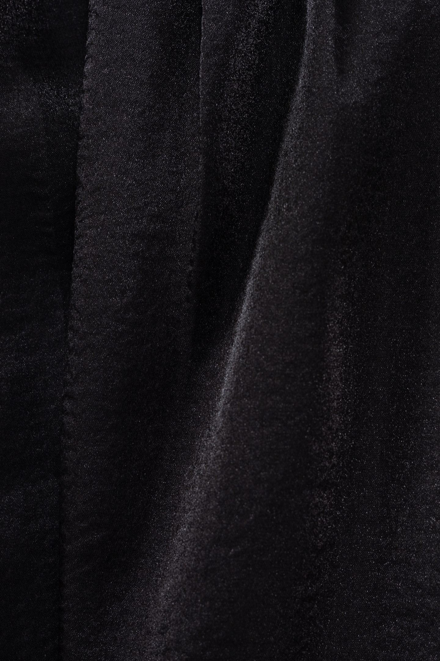 BLACK SATIN DRESS WITH SMOCKED PANEL 8
