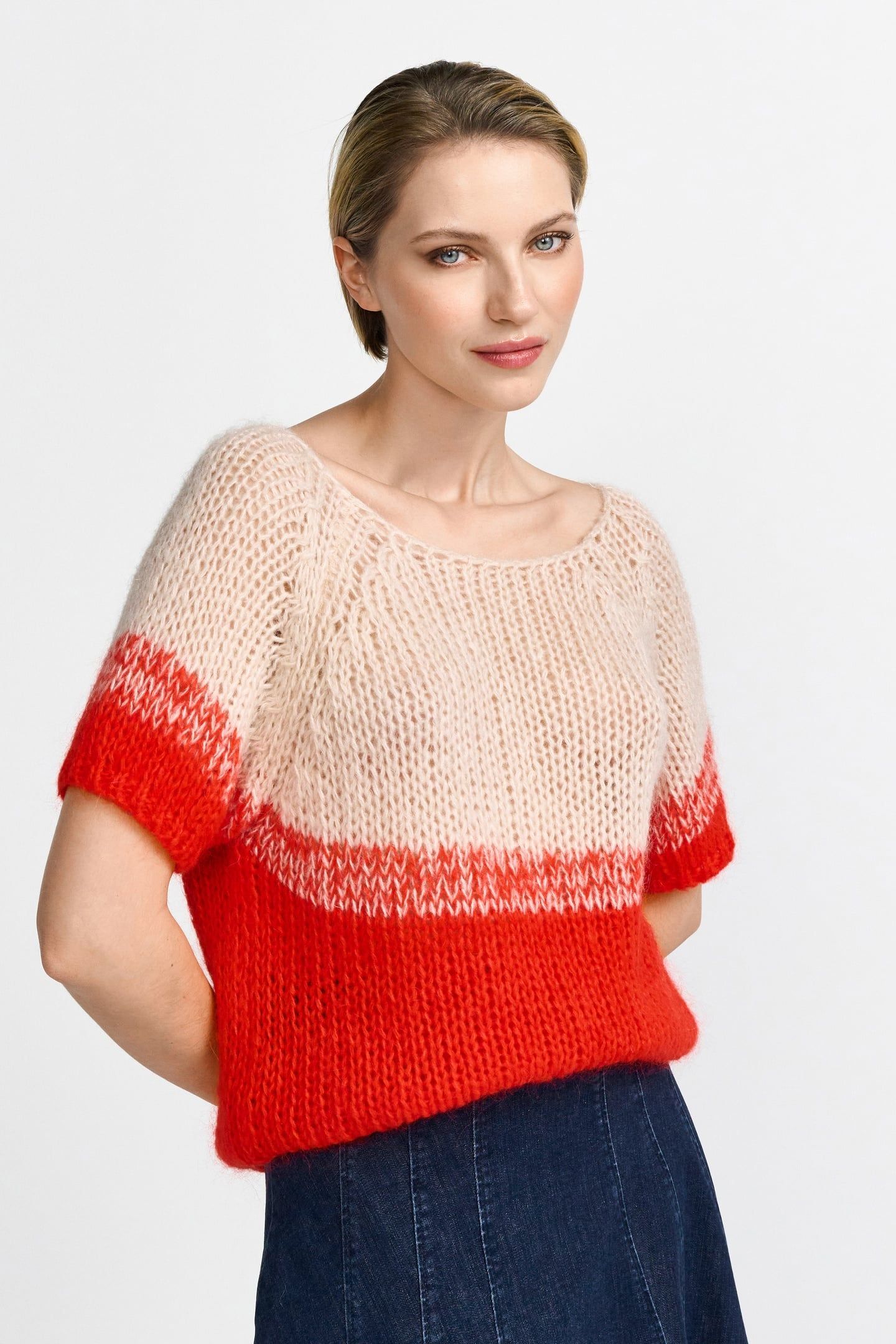 BICOLORED SHORT SLEEVE SUNSET RED 2