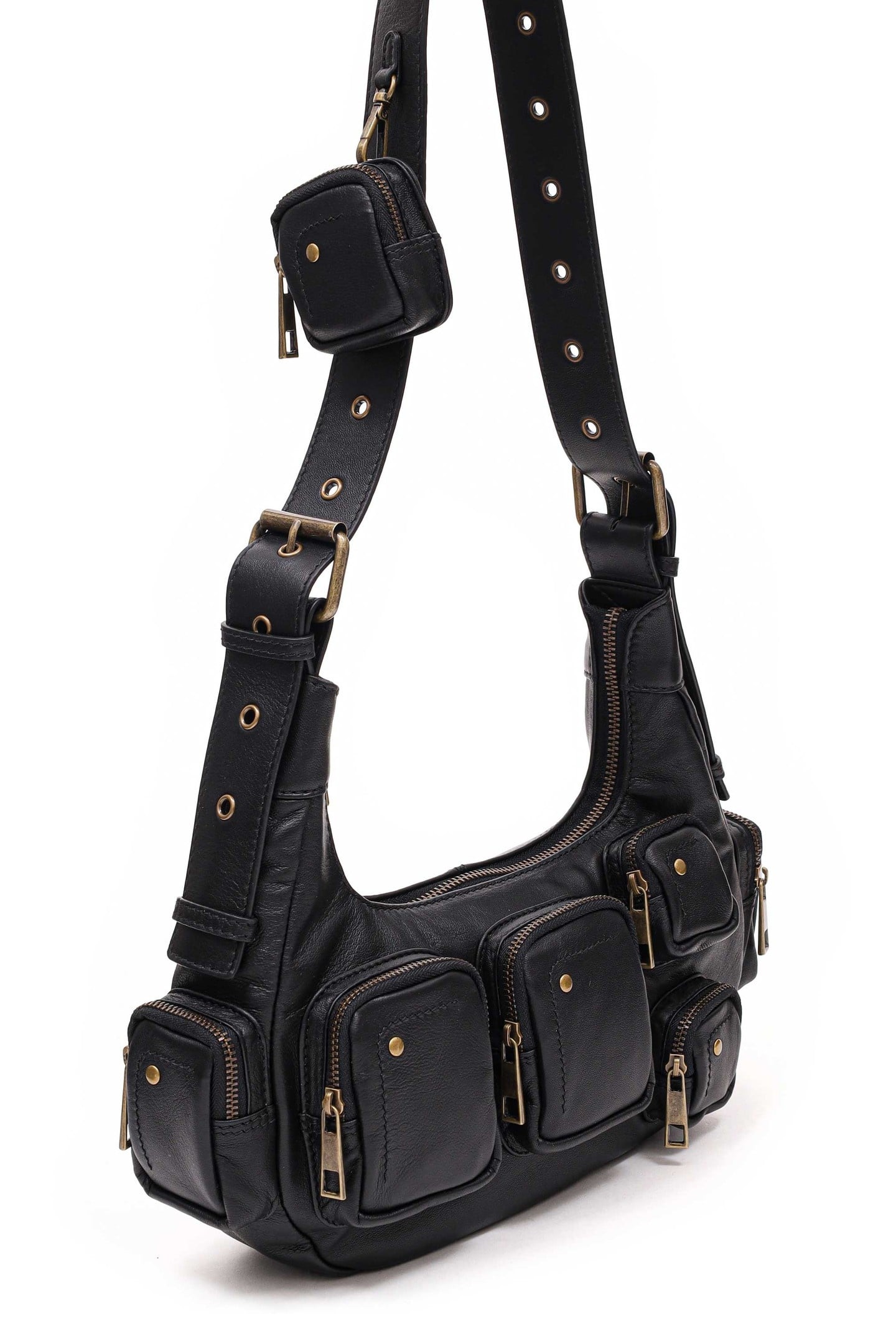 SALLY SMALL POCKET SHEEP BLACK W. GOLD 3
