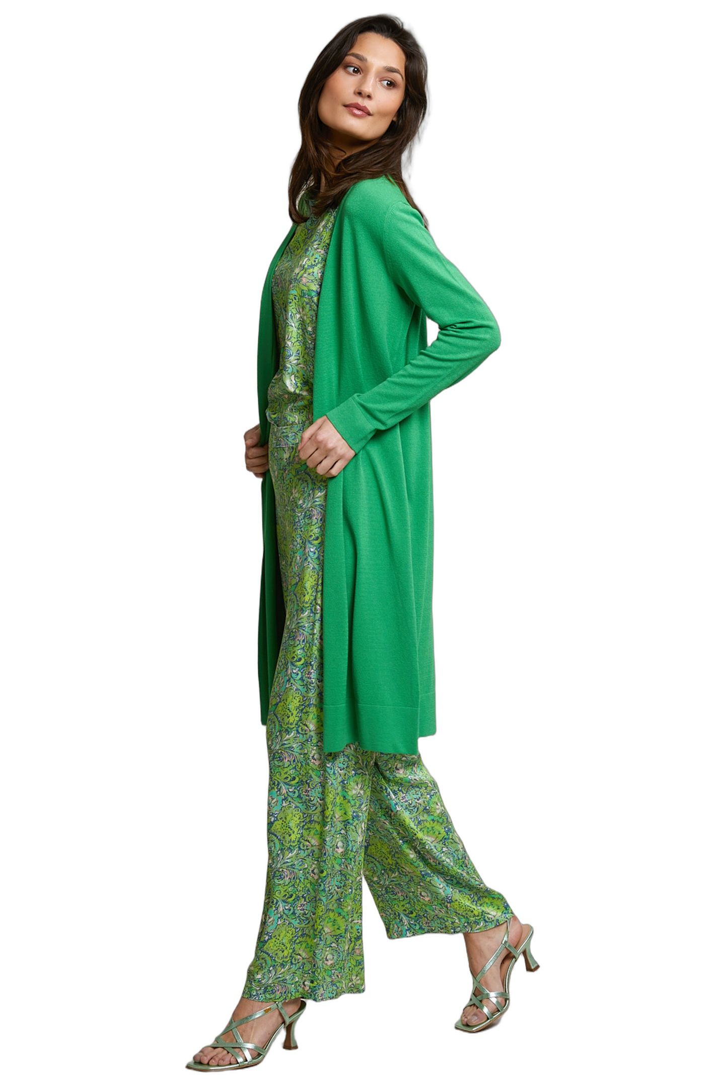 GREEN LONG CARDIGAN LONG SLEEVES 4