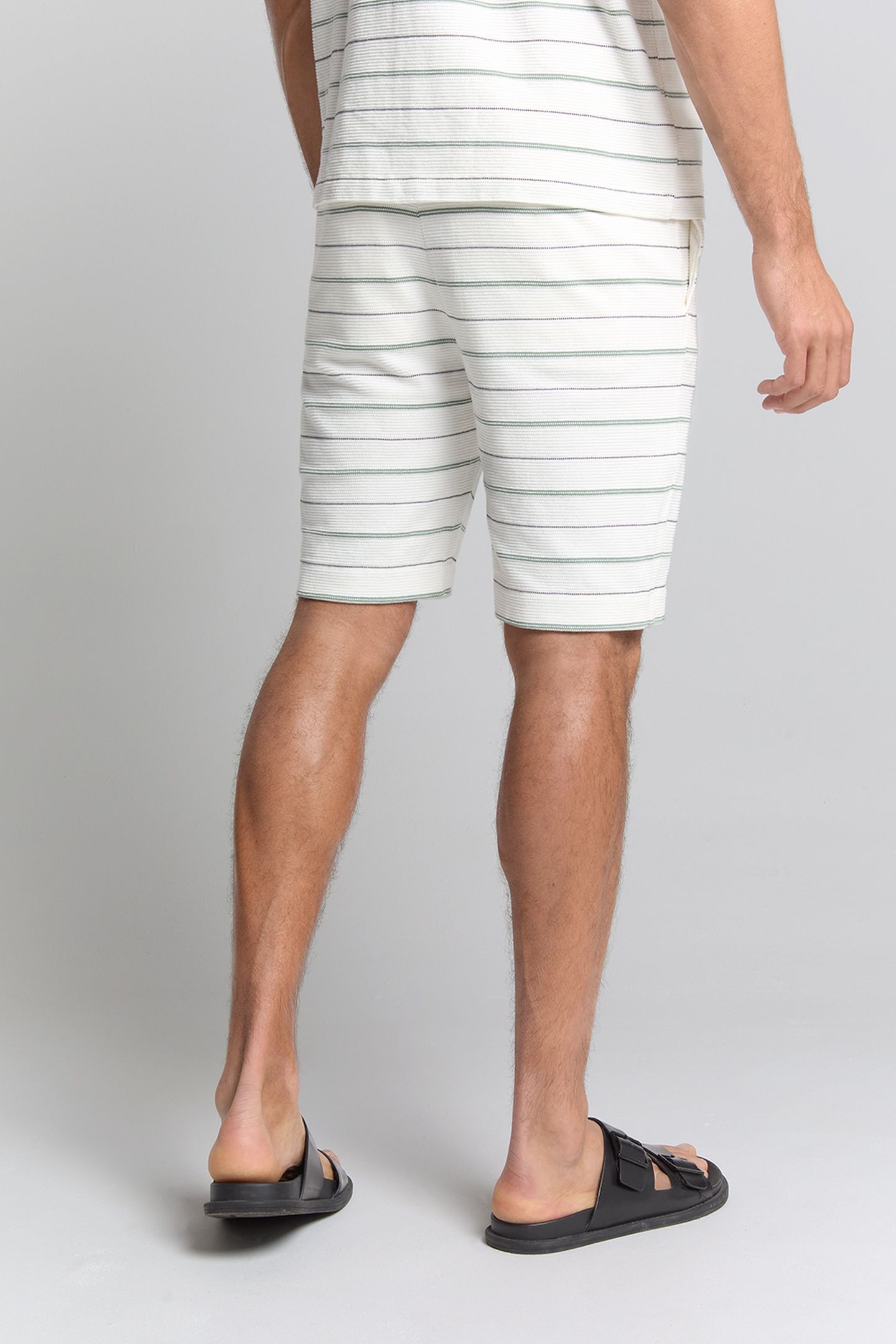 SHORT JERSEY STRIPES OFFWHITE 3