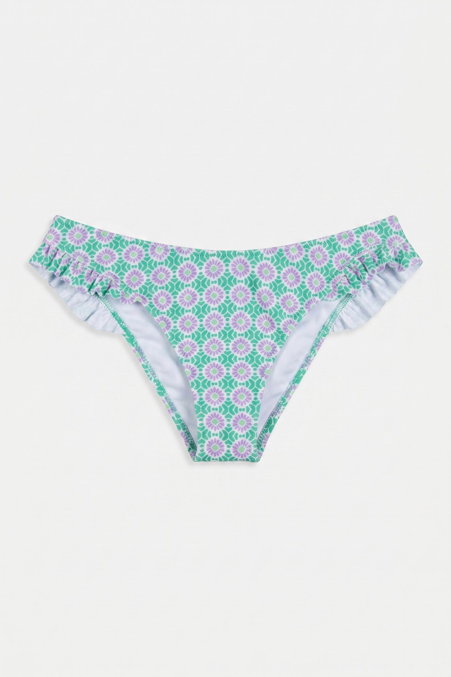 V-SHAPE BIKINI BOTTOM PORTO TILE FRESH GREEN 2