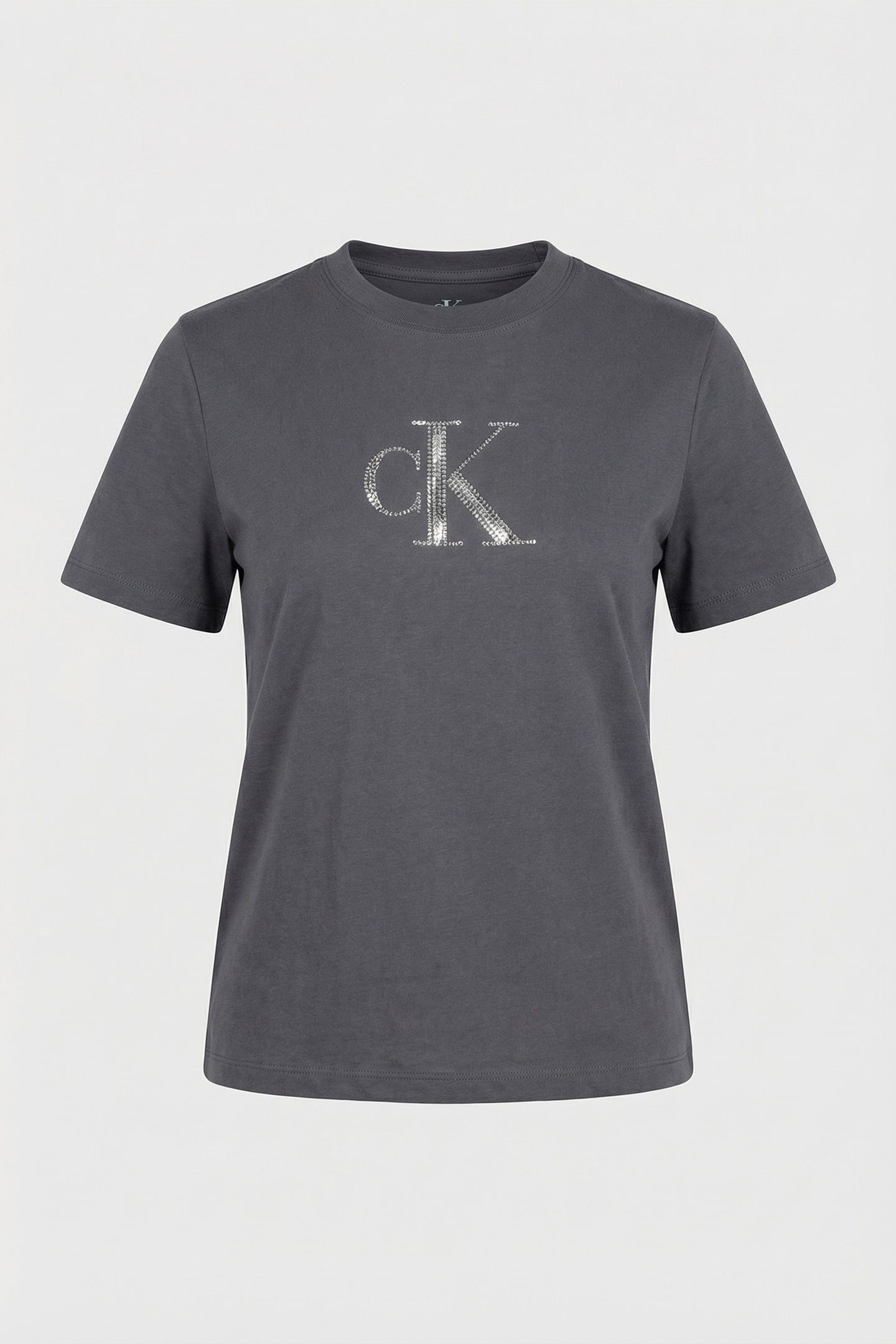 SS SEQUIN GRAPHIC TEE COAL 3