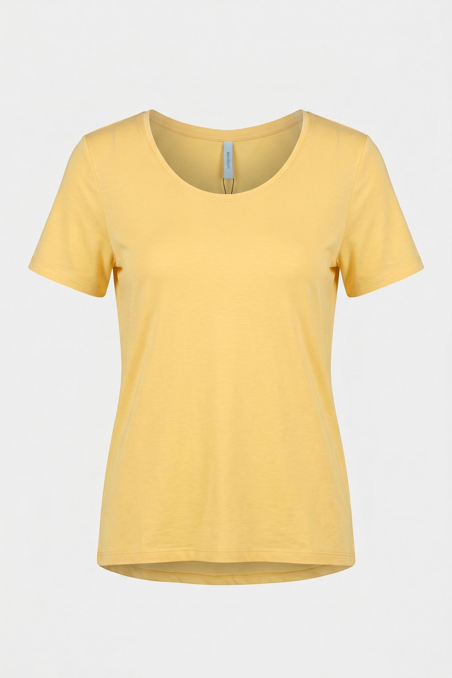 U-NECK TOP FINE VISCOSE YELLOW 3