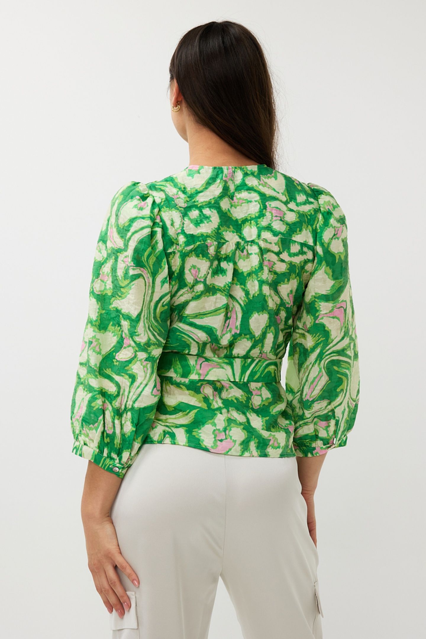 BLOUSE WRAP FLORAL TREASURE PRINT 4