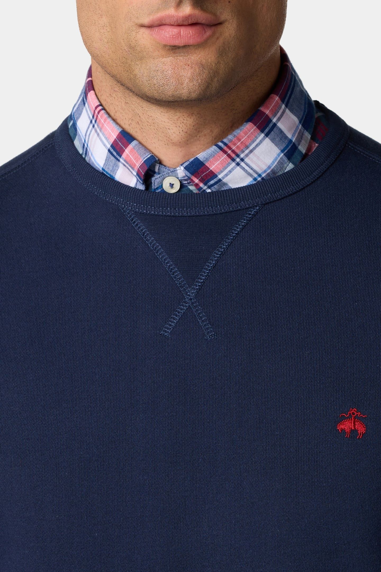 GOLDEN FLEECE EMBROIDERY CREWNECK SWEATSHIRT NAVY 4