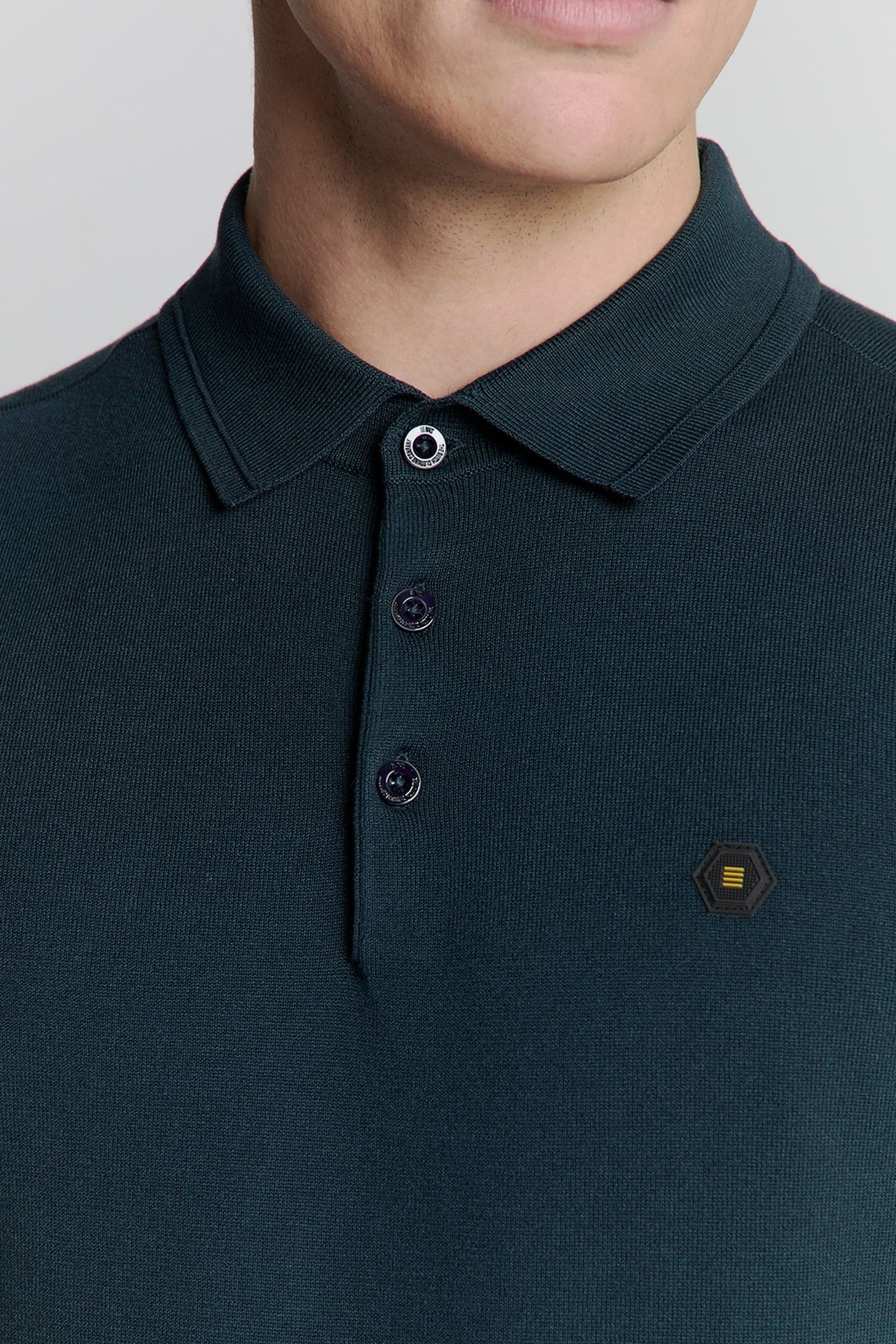 PULLOVER SHORT SLEEVE POLO BUTTON SOLID NIGHT 7