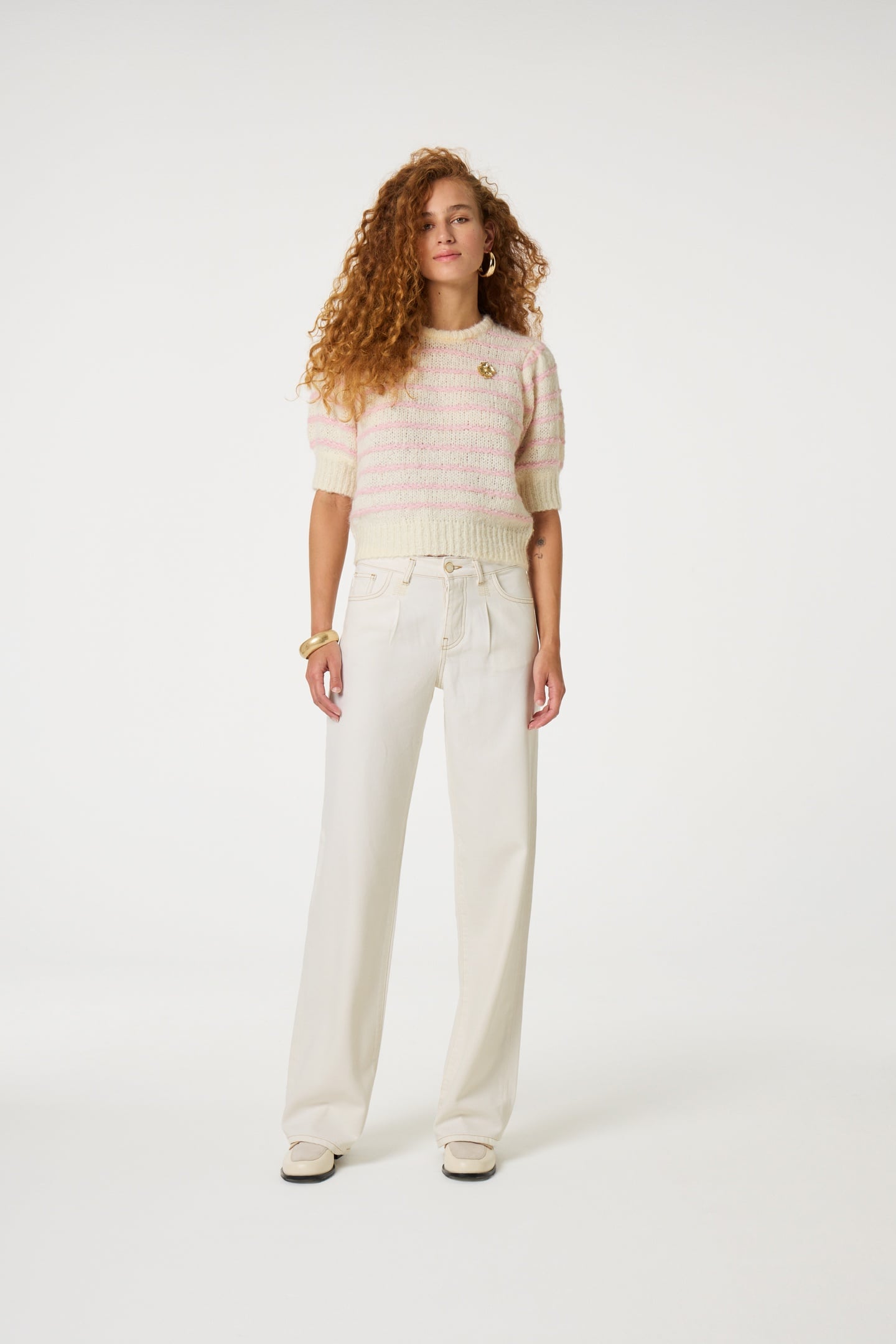 LUCY WIDE LEG JEANS WARM WHITE 1