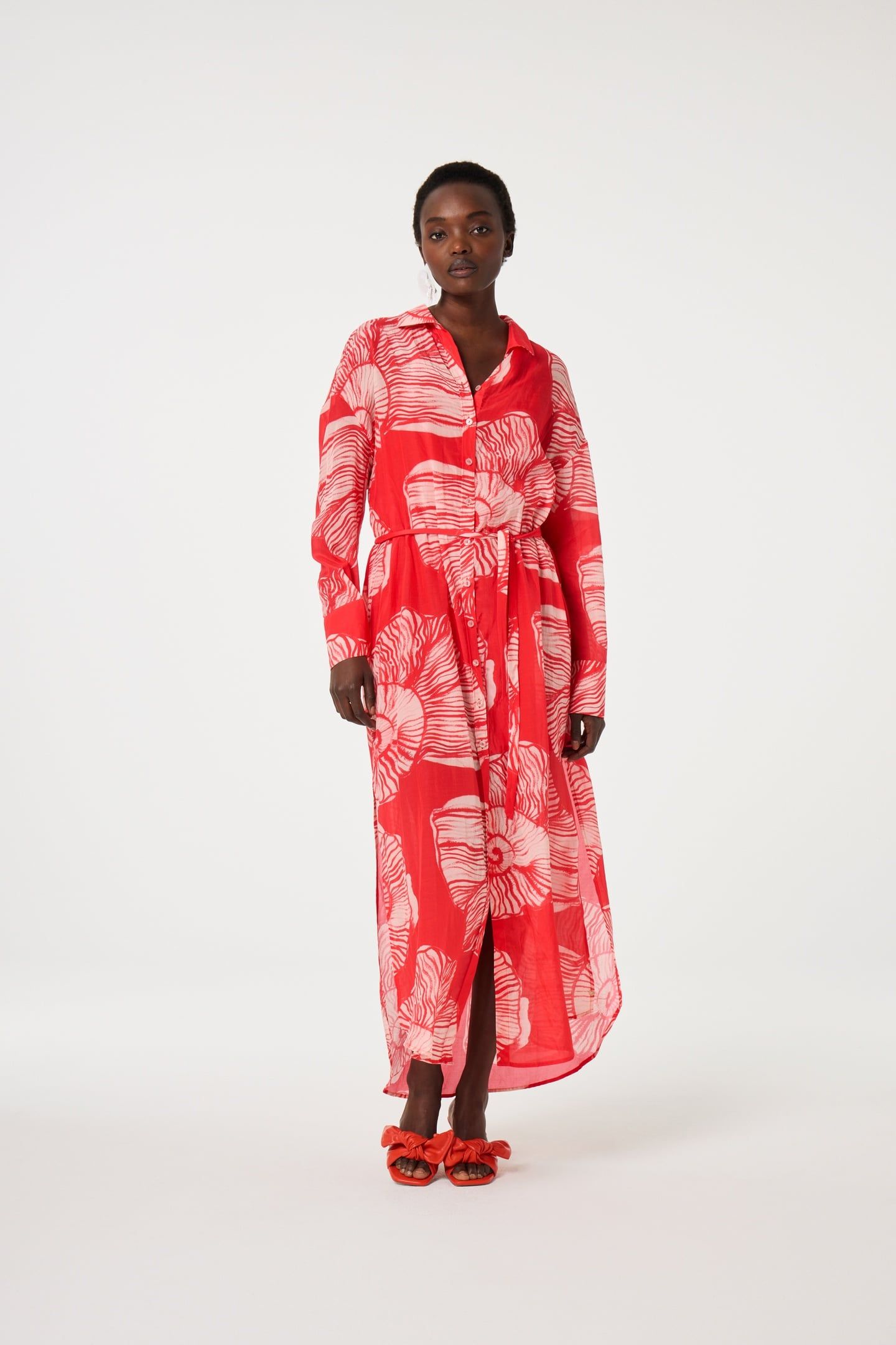 DENIS DRESS WARM WHITE/TROPICAL 1