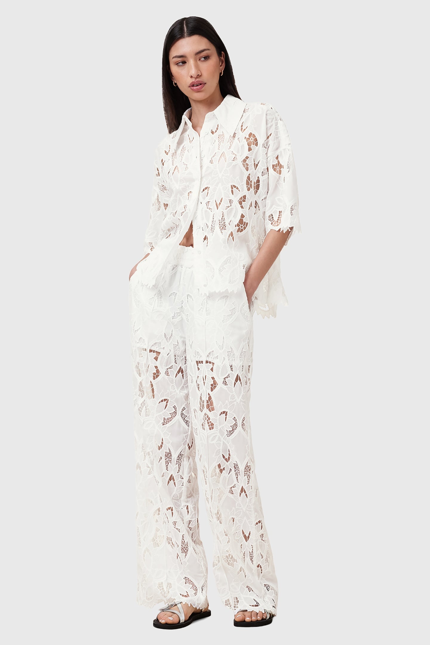 CHARLI EMB SHIRT SNOW WHITE 1