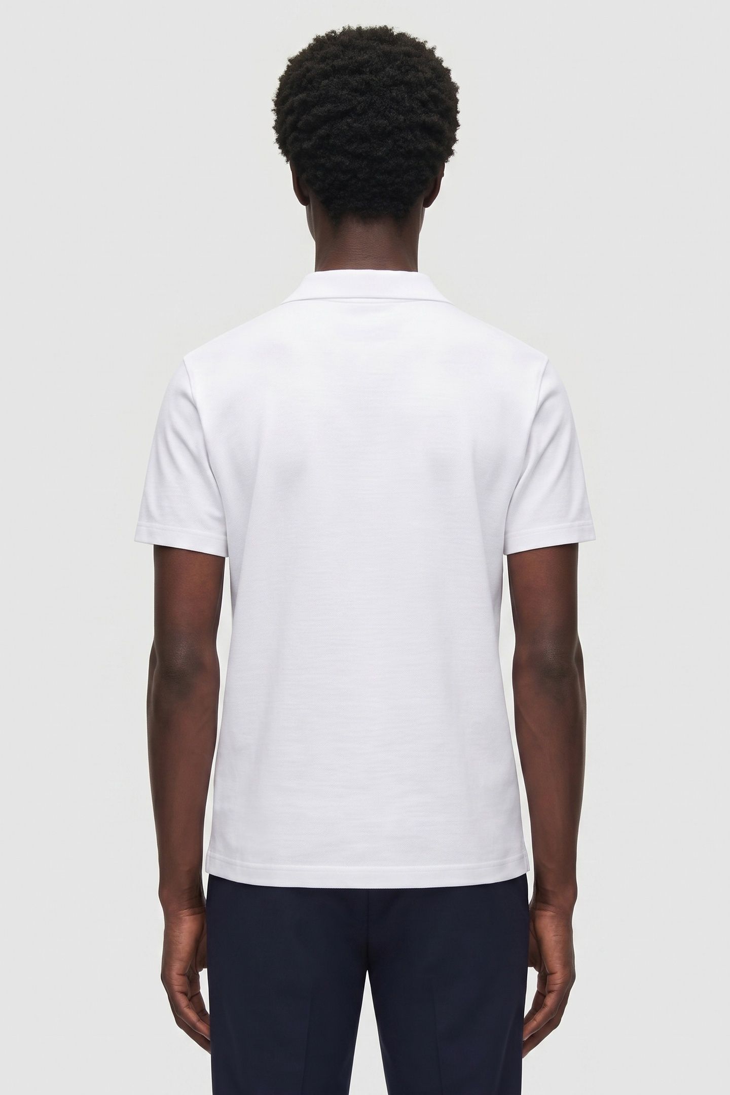 POLO V SOLID STRETCH WHITE 2