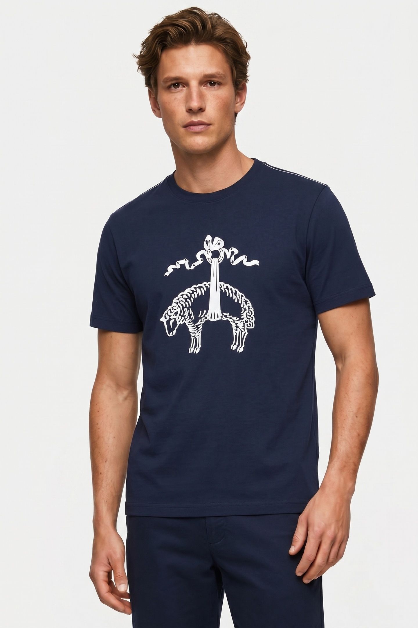 COTTON T-SHIRT OPEN BLUE 1