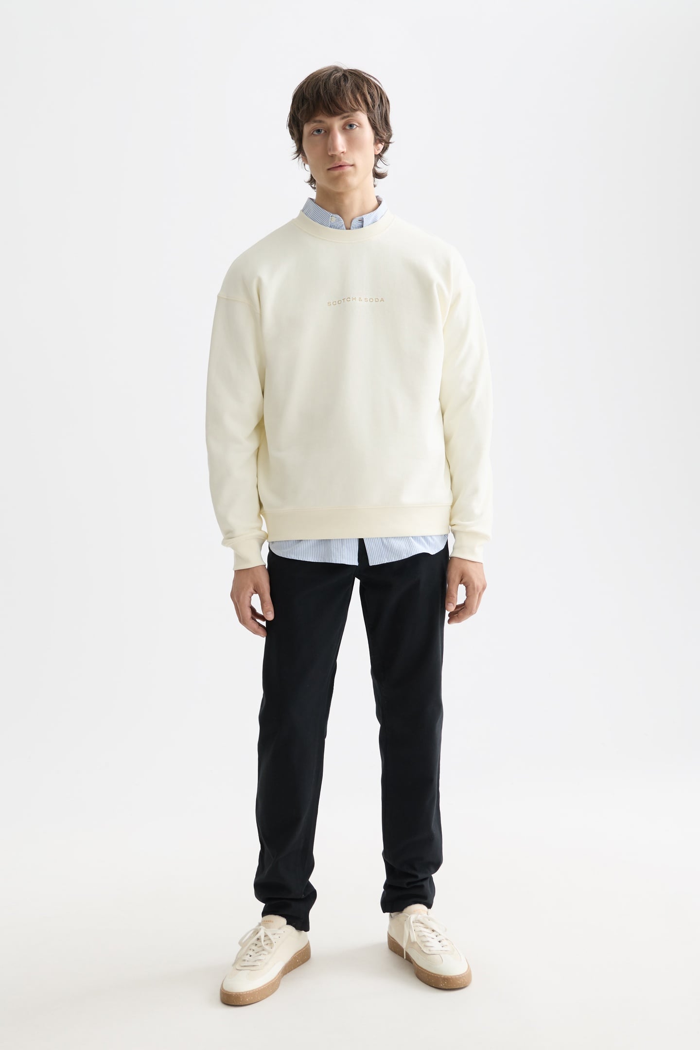 CORE - LOGO FRONT CHEST SWEATSHIRT OFF WHITE 1